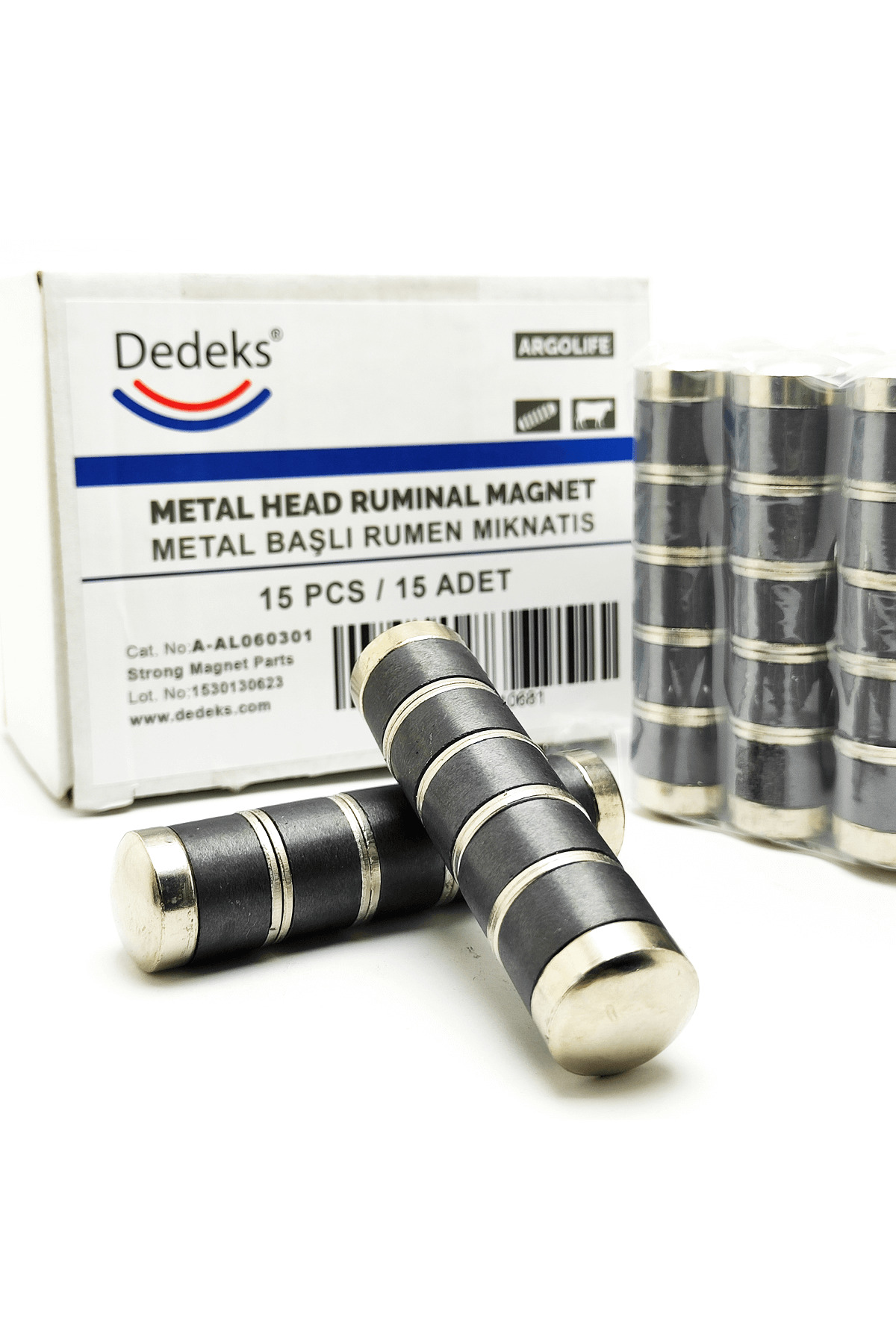 Dedeks 15 Adet Metal Başlı Rumen Japon Mıknatısı 1. Kalite