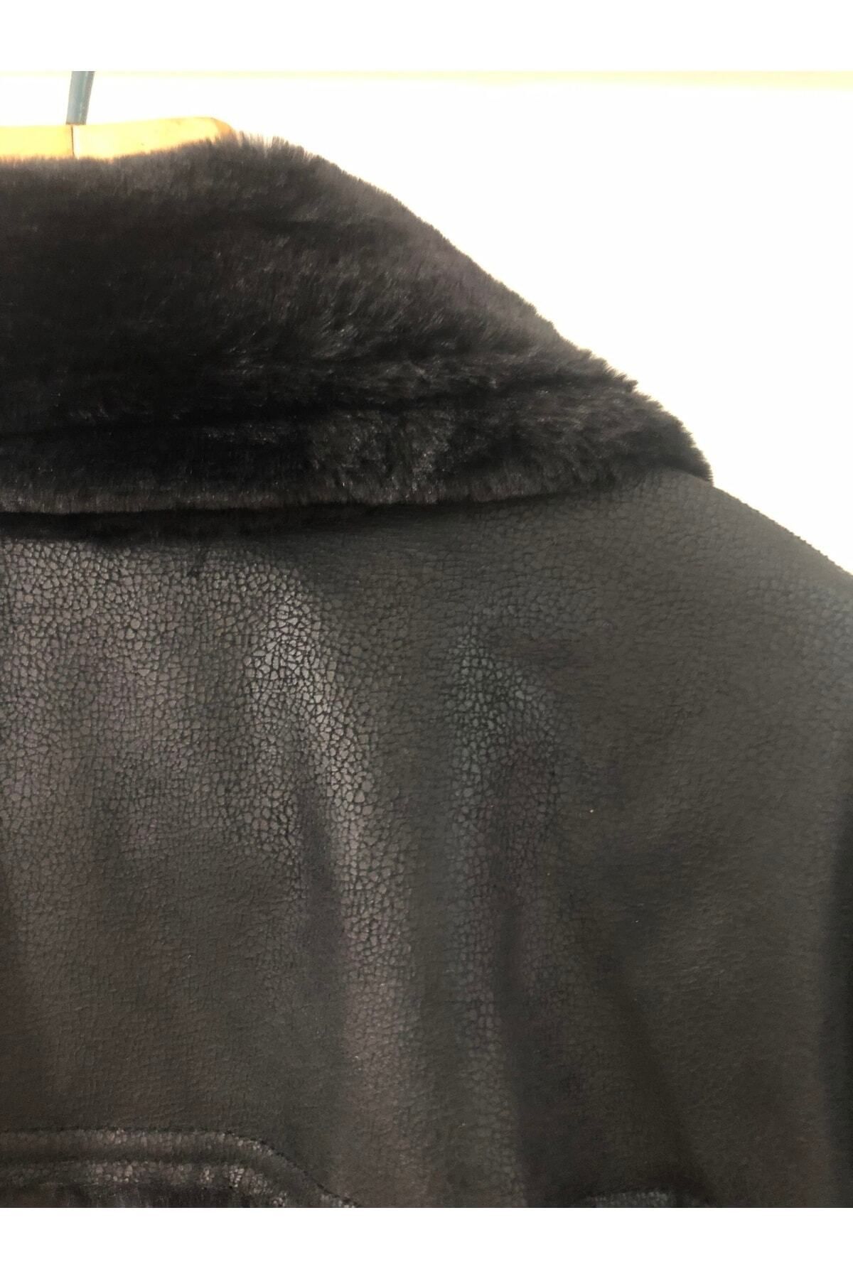 ZF BUTİK  Içi Komple Kürklü Biker Hafif Mont - Görsel 5