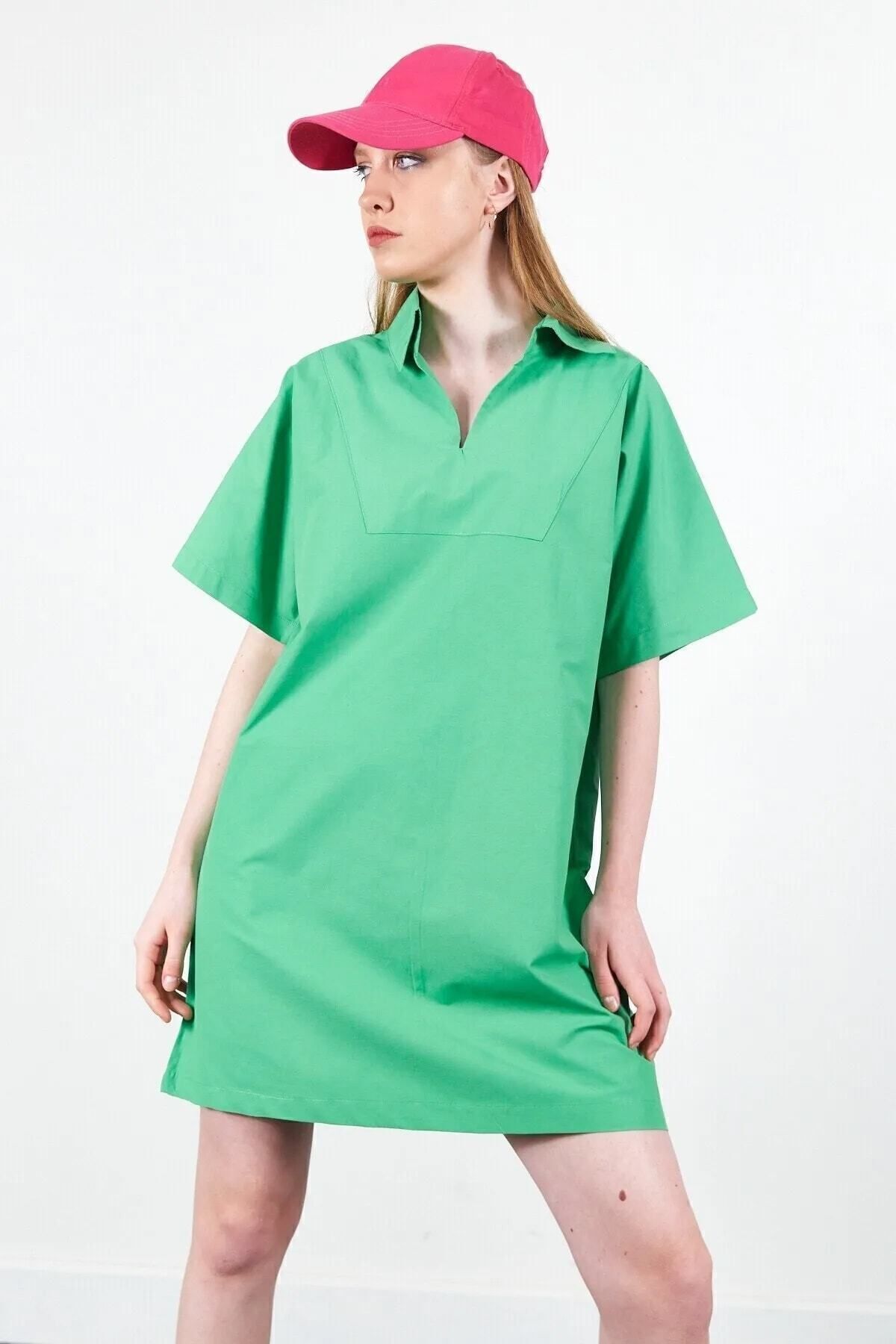 Toptan | Kadın Poplin Elbise| Mks286341-01