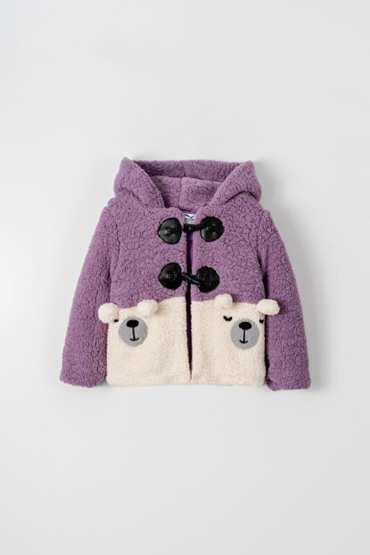  کاپشن بچگانه طرح خرس بامزه Welsoft دکمه‌دار، جنس سیلیکونی، ضد سرما و باد، مناسب برای زمستان