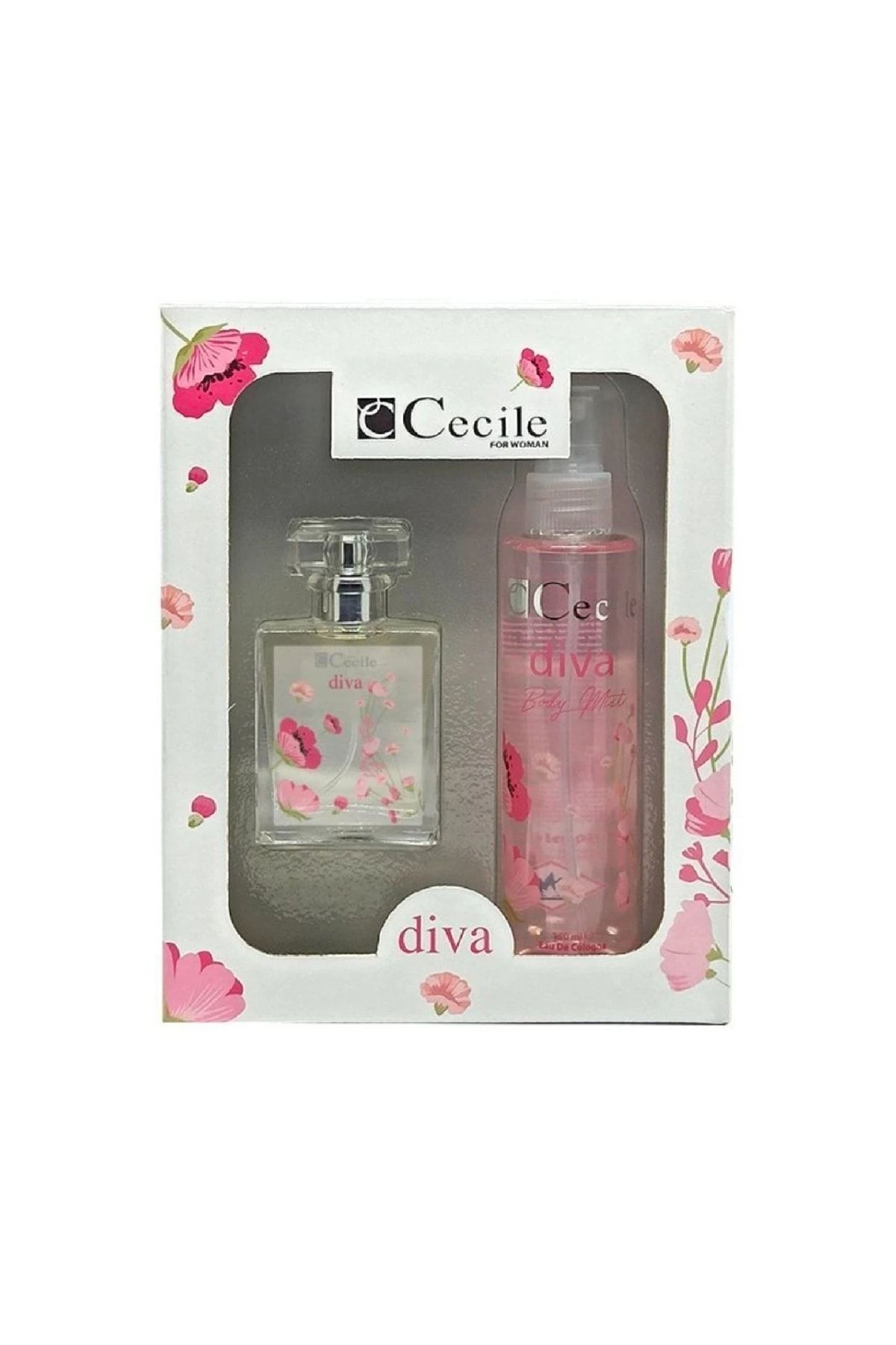 Diva Edt 100 ml Body Mist 150 ml - ست عطر زنانه 8698438005685 Cecile