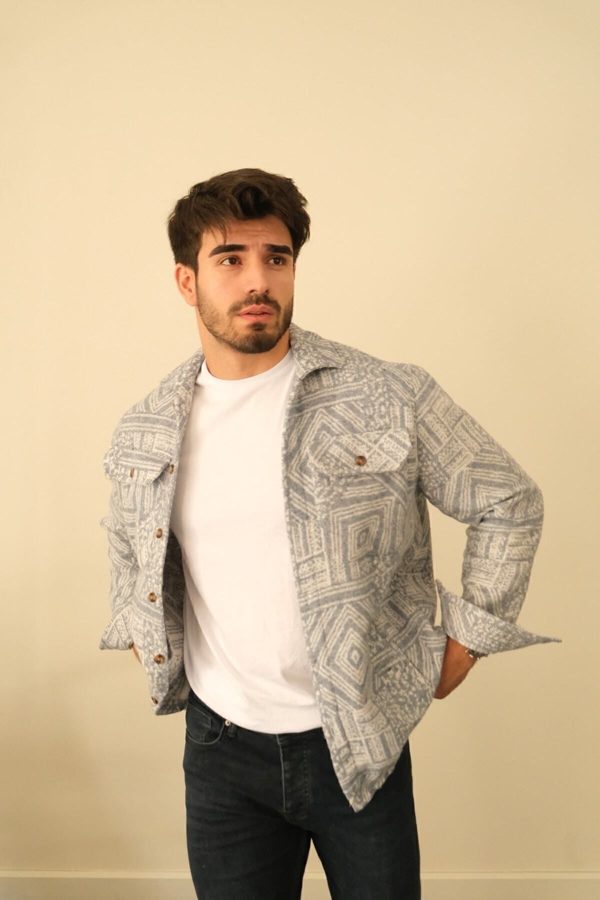 Toptan | Indigo Dokulu Kumaş Ceket | Me21w342942| Me22w346032