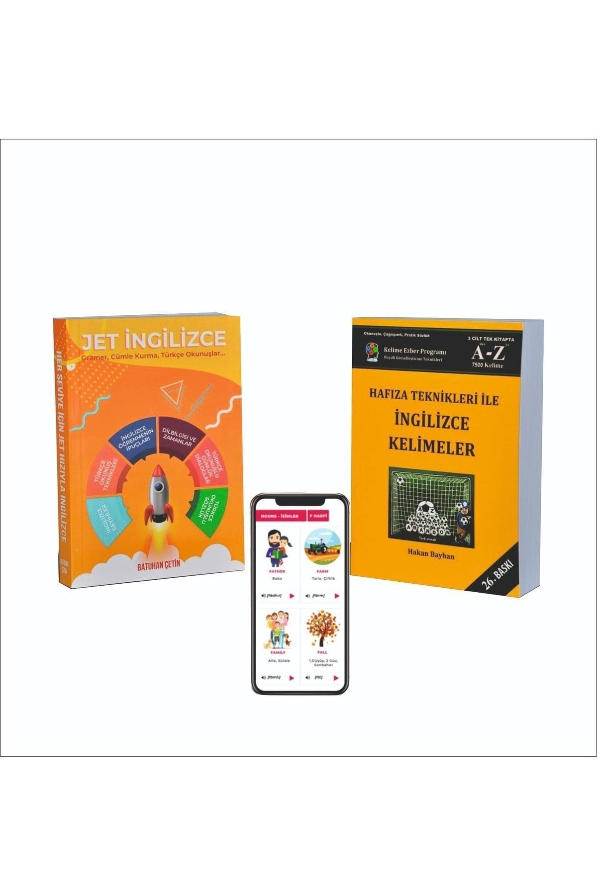 Jet Ingilizce Ve Hafıza Teknikleri Ile Ingilizce (MOBİL UYGULAMA 3LÜ SET)