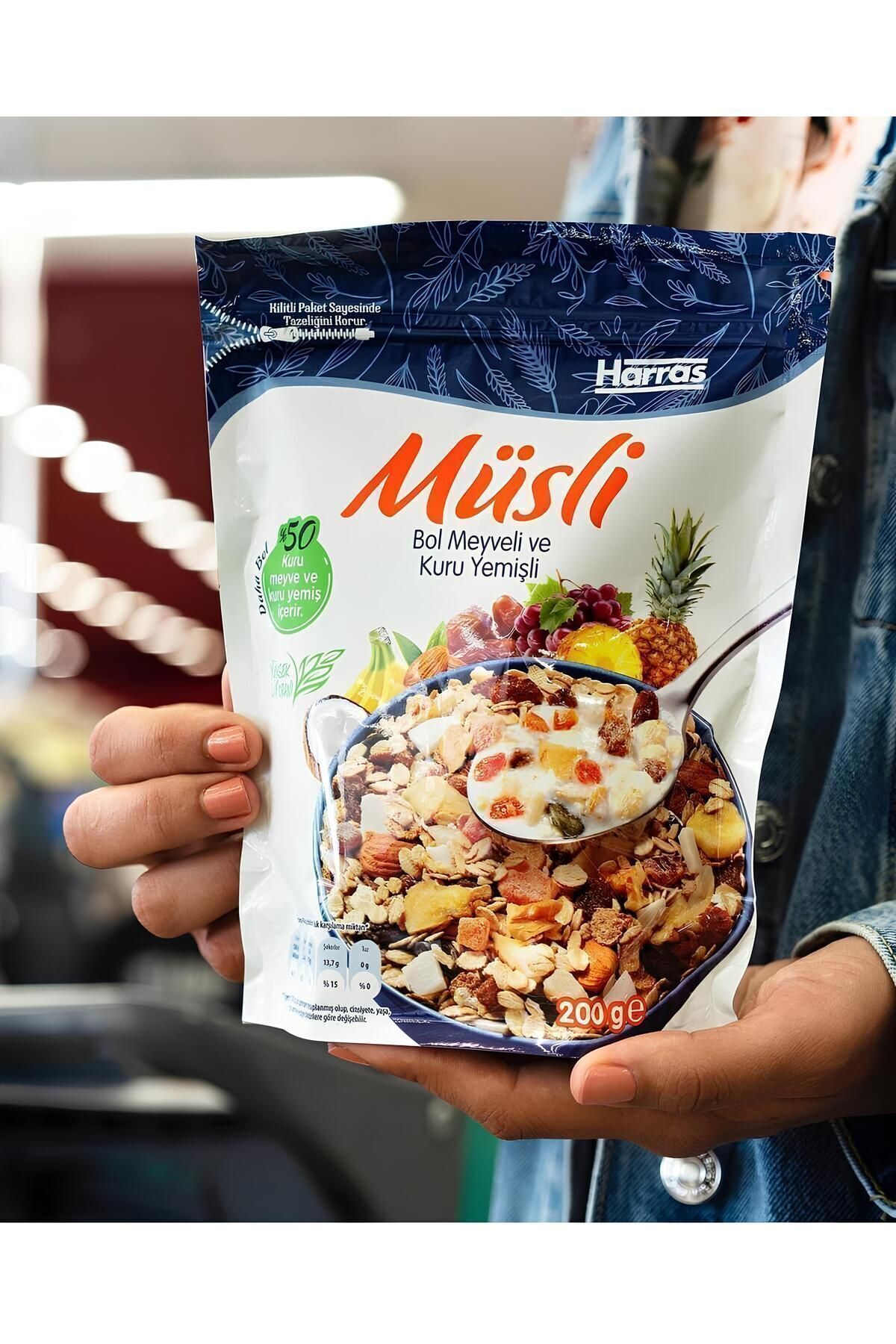 Harras-Muesli with Lots of Fruits and Dried Nuts 200gr x 4 Pieces 2