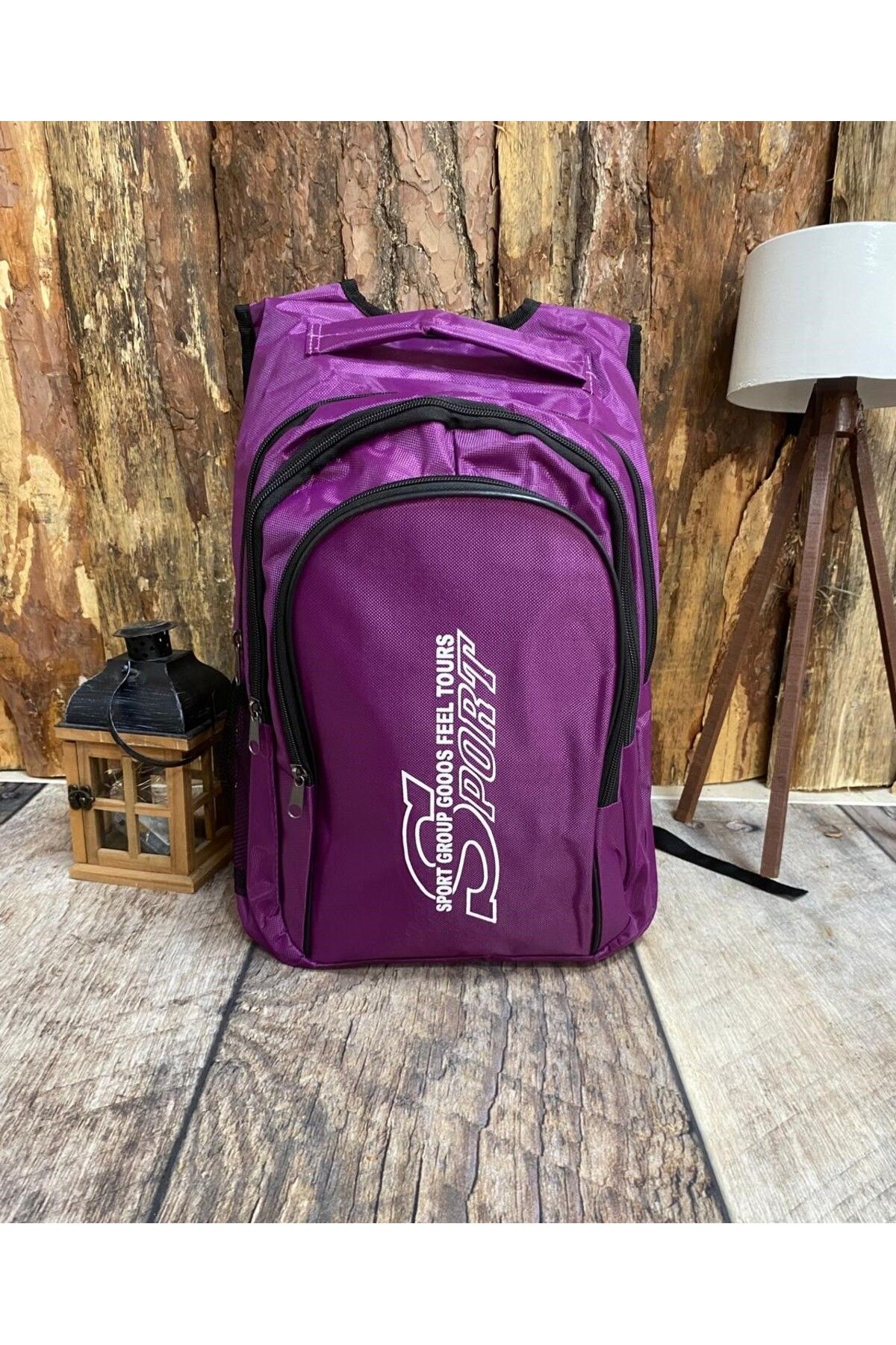 Elentra Rucsac Negru Model Liliac Ortopedic - Geantă De Drumeție Și Sport Cu Compartimente, Ghiozdan Unisex - One Size