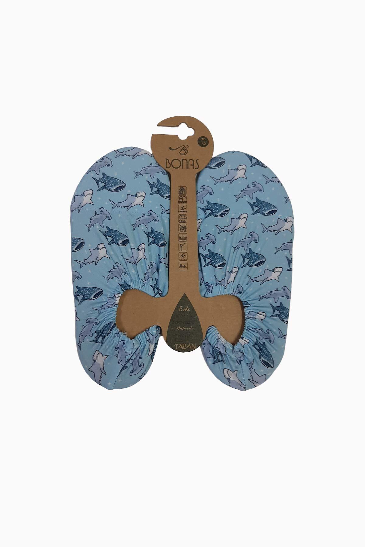 Blue Shark Anti-Slip Sole Children's Pool And Sea Shoes