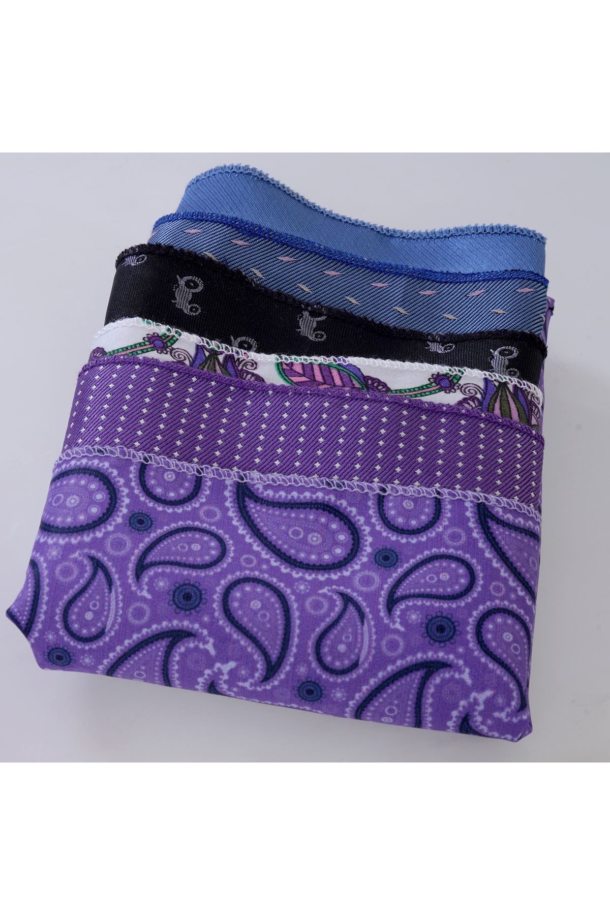 Exve Exclusive Atina 6 in 1 Altılı Cep Aksesuarı Yaka Mendili Seti Yaka Mendili