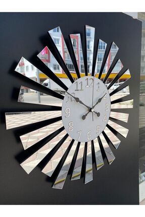 Pey Aksesuar Aynalı Pleksi Piyano Model Sayılı Ev Hediyelik Duvar Saati