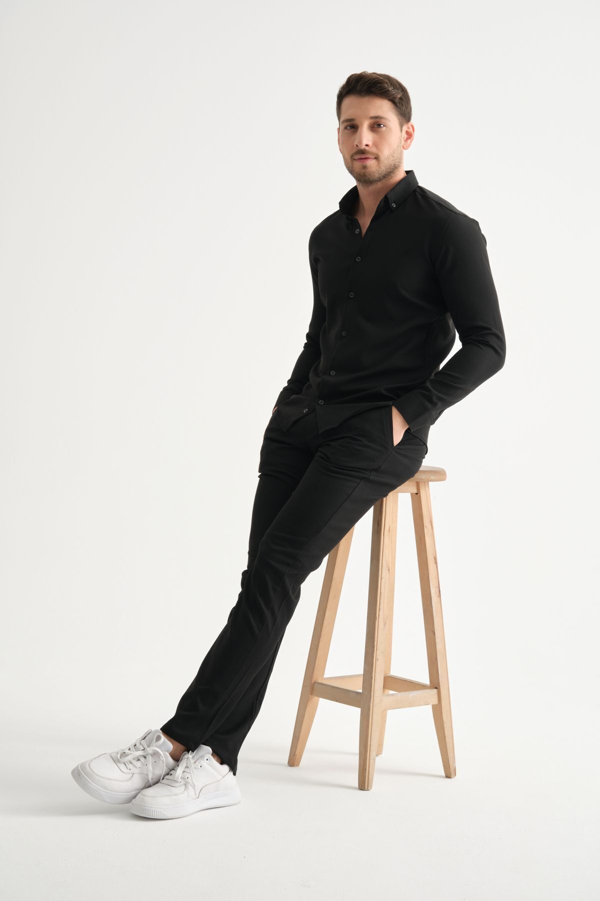 Redline-Men's Shirt - Flex Slim Fit, Soft Sweat, Easy IroninG, Breathable 4