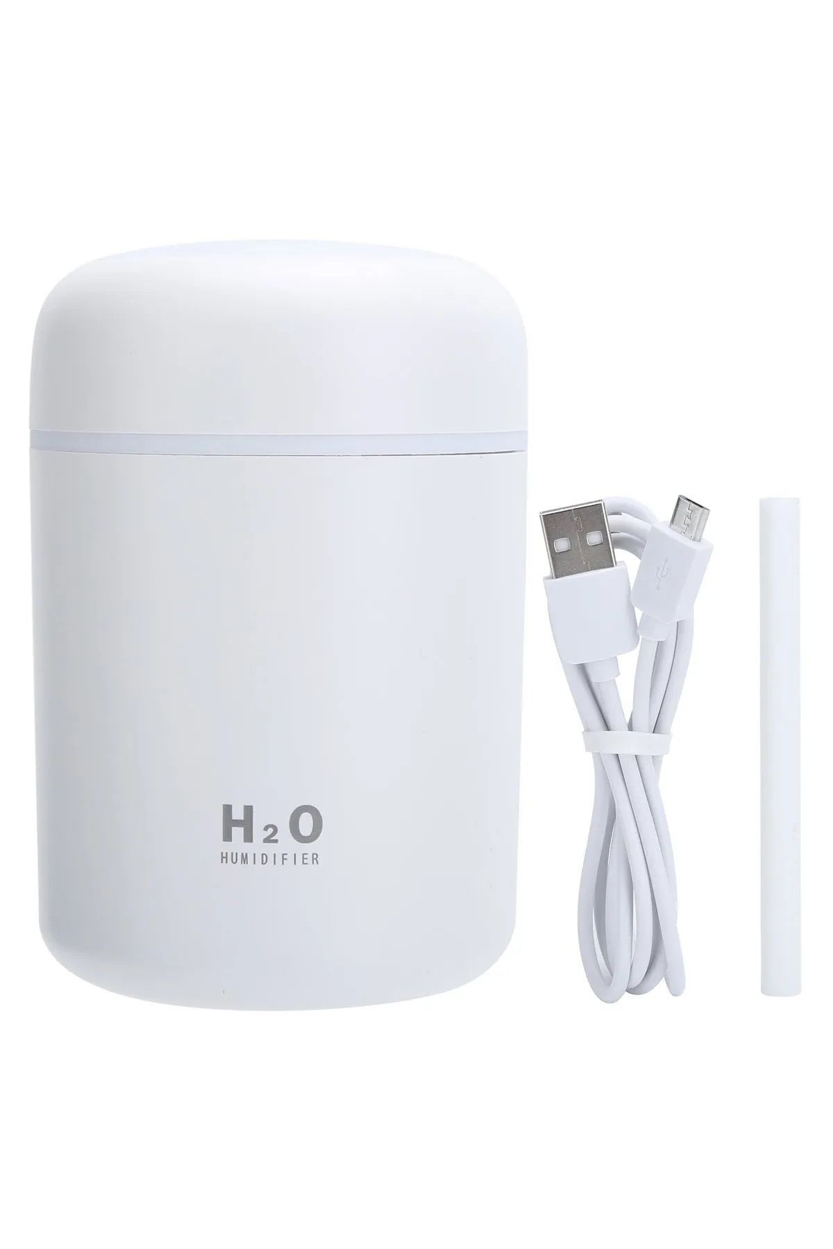 2 Yıl H2O Humidifier 300 ml Ulrasonik Hava Nemlendirici Buhar Makinesi Ve Aroma Difüzörü H2o Beyaz