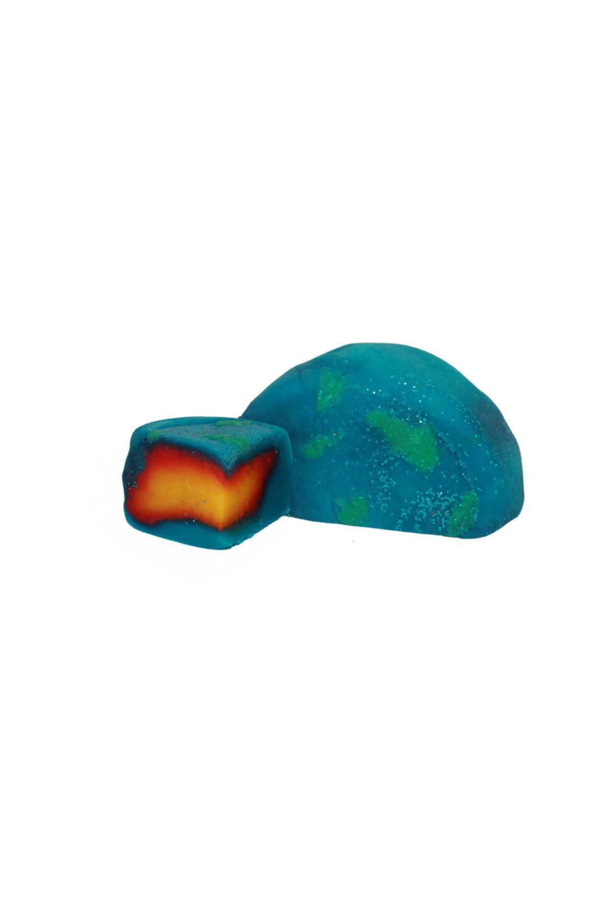 Playmood-125 g Natural Play Dough - Glitter and World Pattern 3