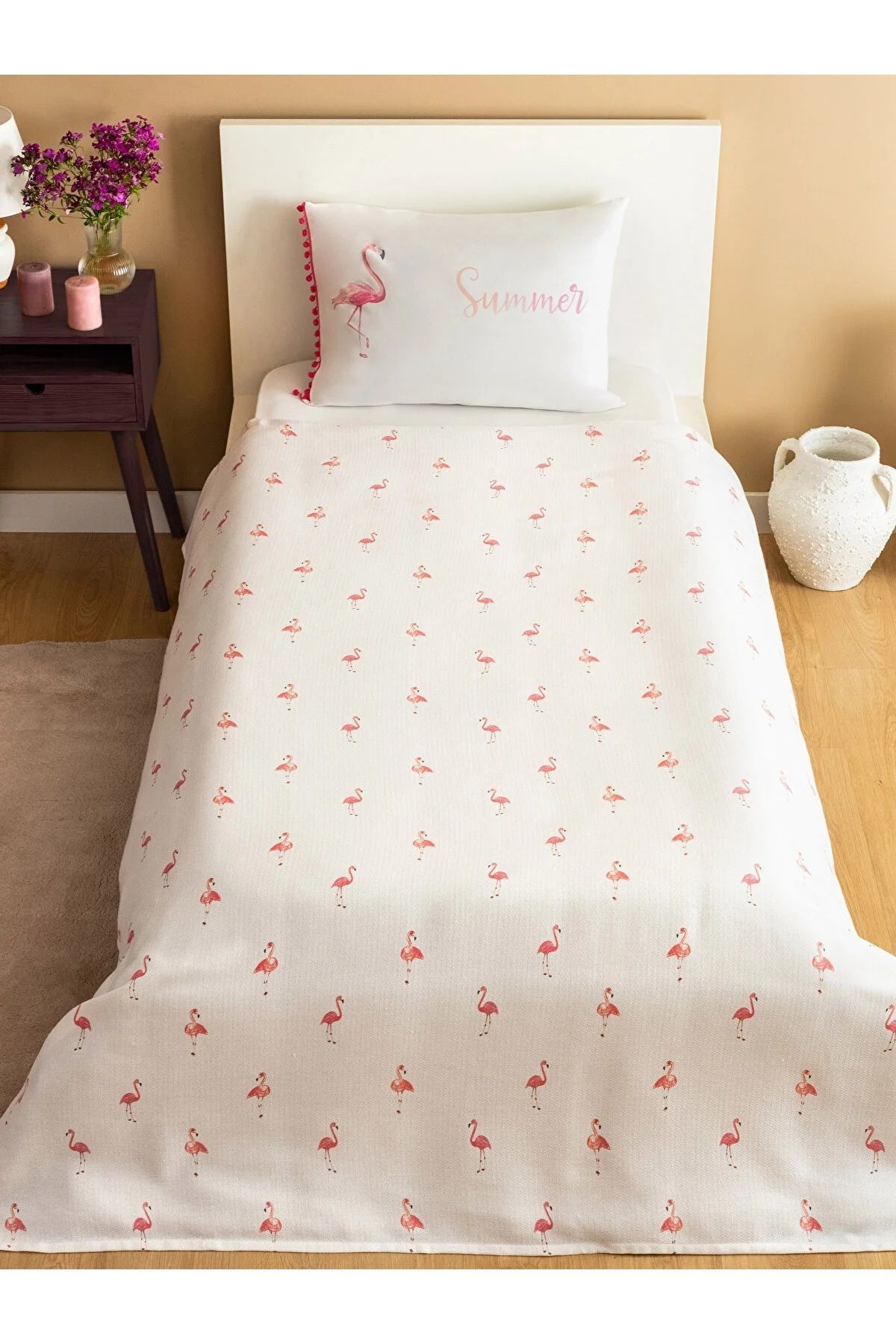 LC Waikiki-LCW HOME Flamingo Printed - Set unic Ranforce Pique 2