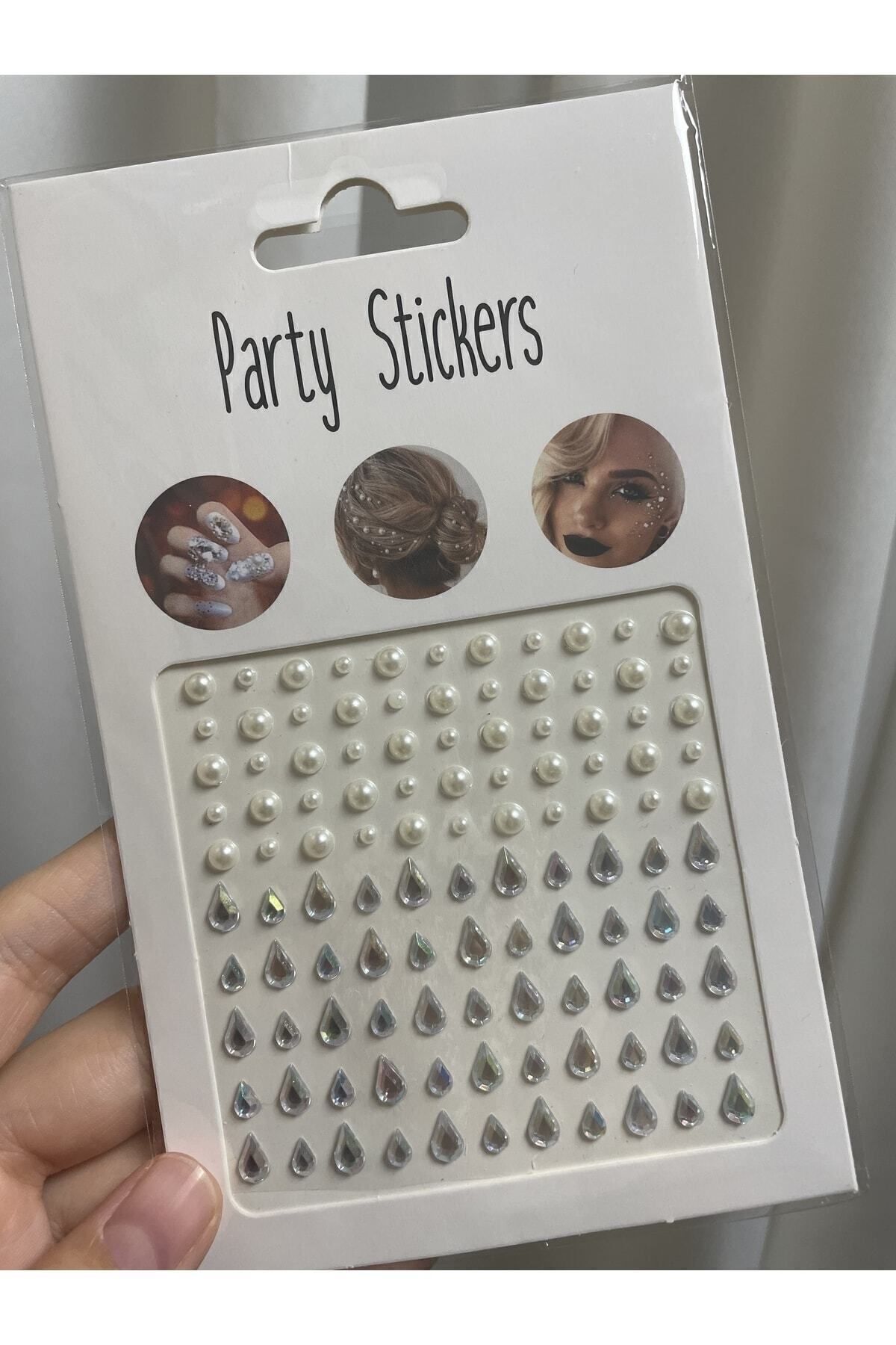 Green 110 Adet Inci Ve Zirkon Sticker Saç-yüz-vücut Yapışkanlı Makyaj Taşı