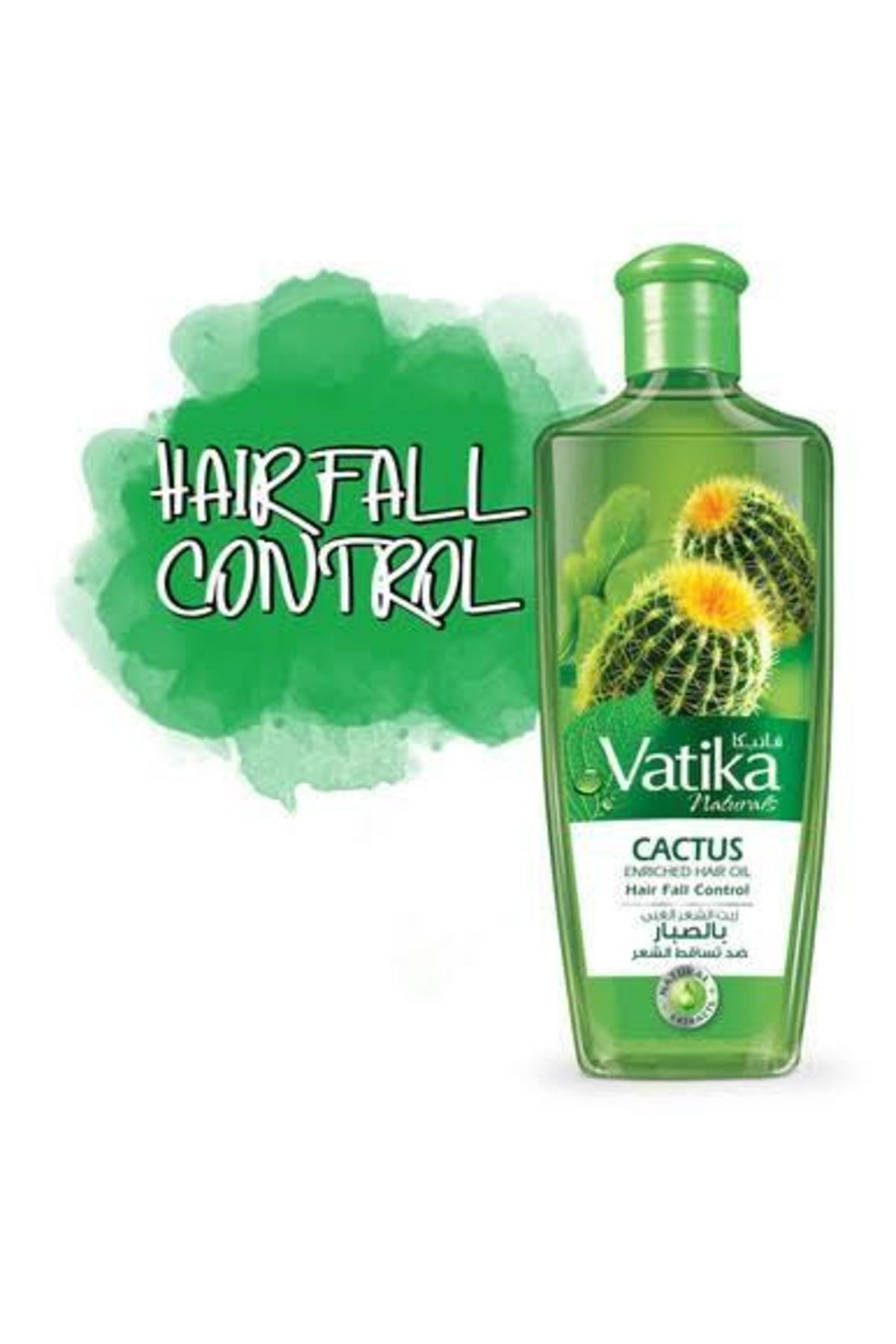کنترل ریزش موی غنی شده با روغن کاکتوس طبیعی 180 میلی لیتر Vatika