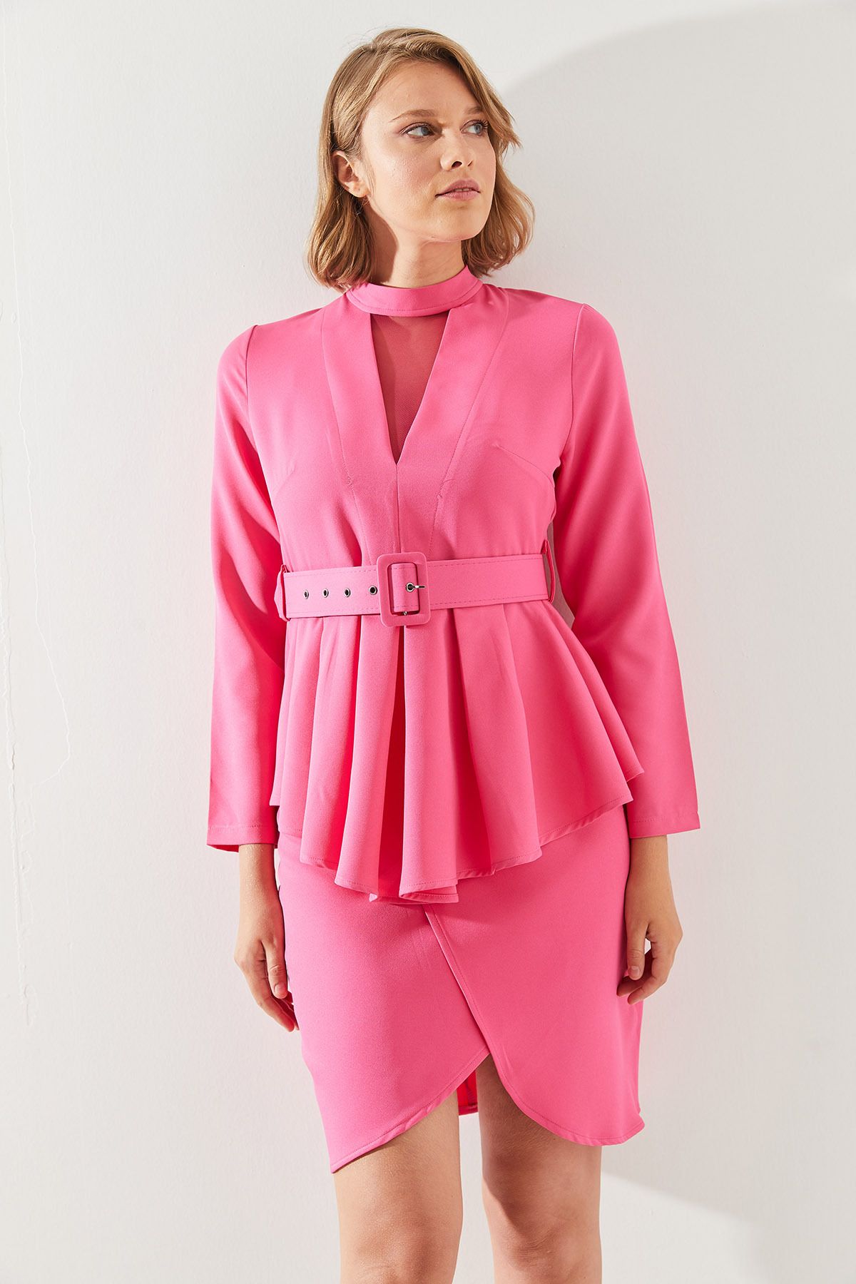 Bianco Lucci-Women's Wrap Belted Set - 21450 60251766 3