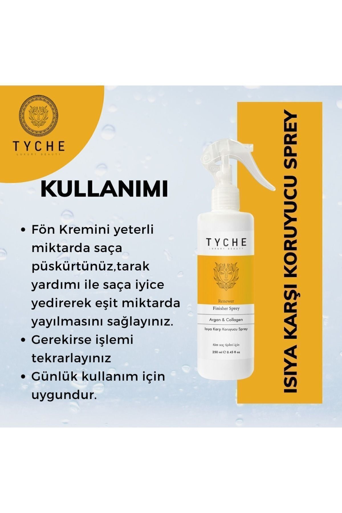 Isıya Karşı Koruyuculu Ve Dökülme Önleyici Saç Spreyi Renewer Finisher Sprey Argan & Collagen 250ml — TK00118 — تصویر 7 از 7