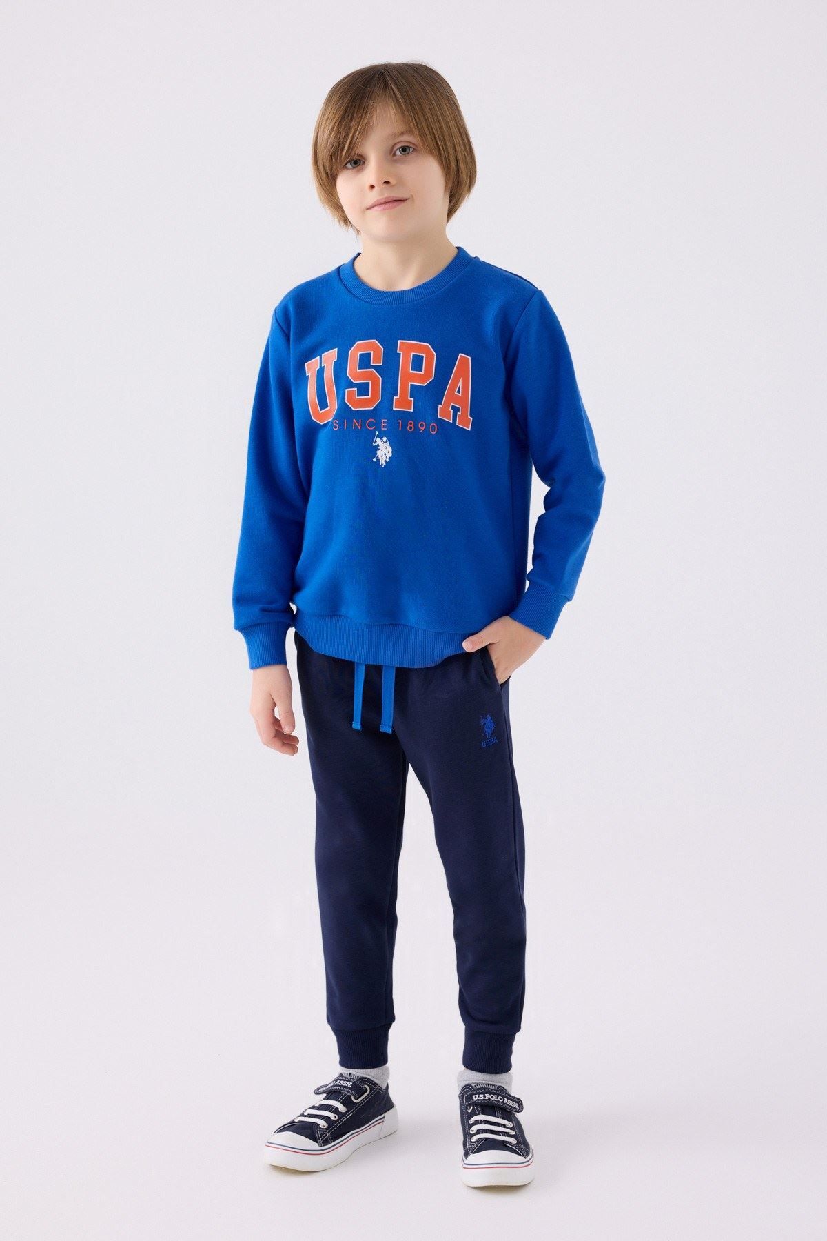کت و شلوار پسرانه پولو ASSN 4-15 ساله ما - رویال آبی U.S. Polo Assn.