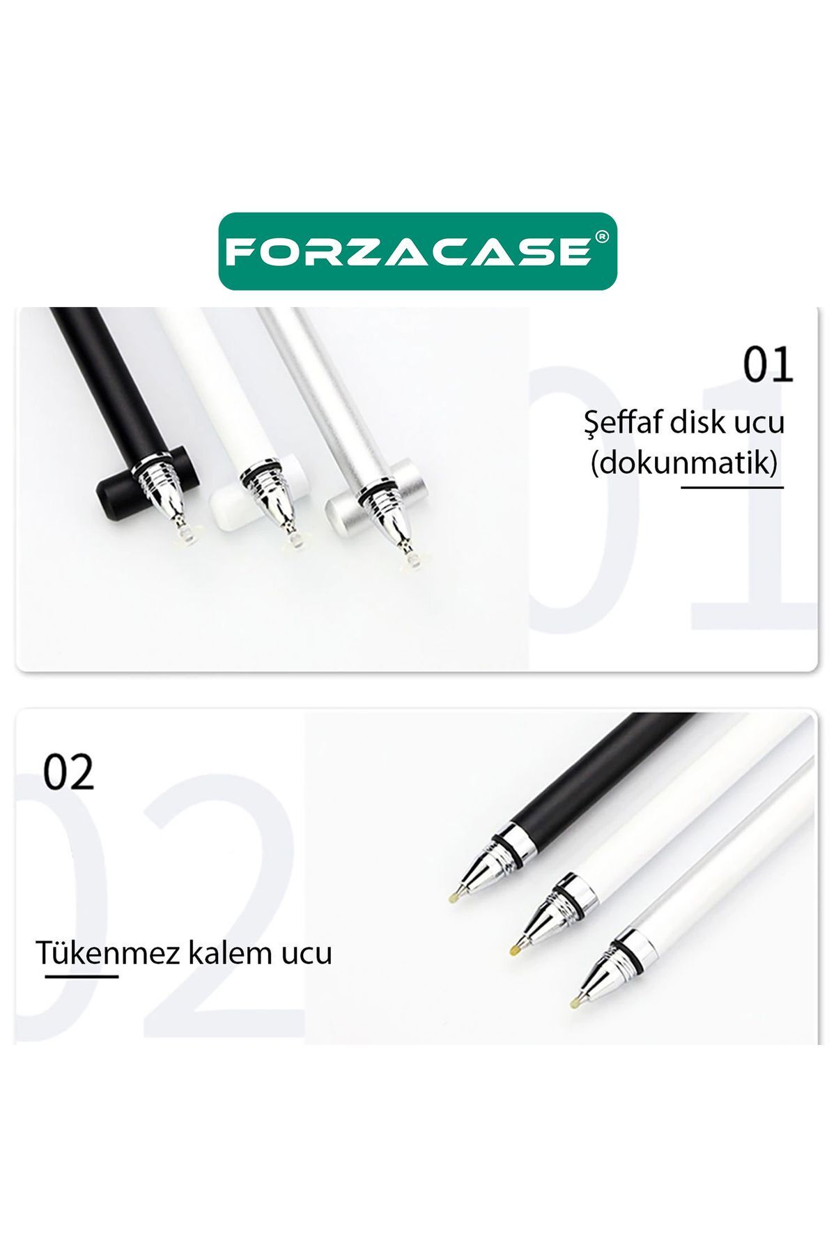 Universal Telefon Tablet iPad 2in1 Disk Uçlu Uyumlu Stylus Pen Dokunmatik Kalem - FC470 2