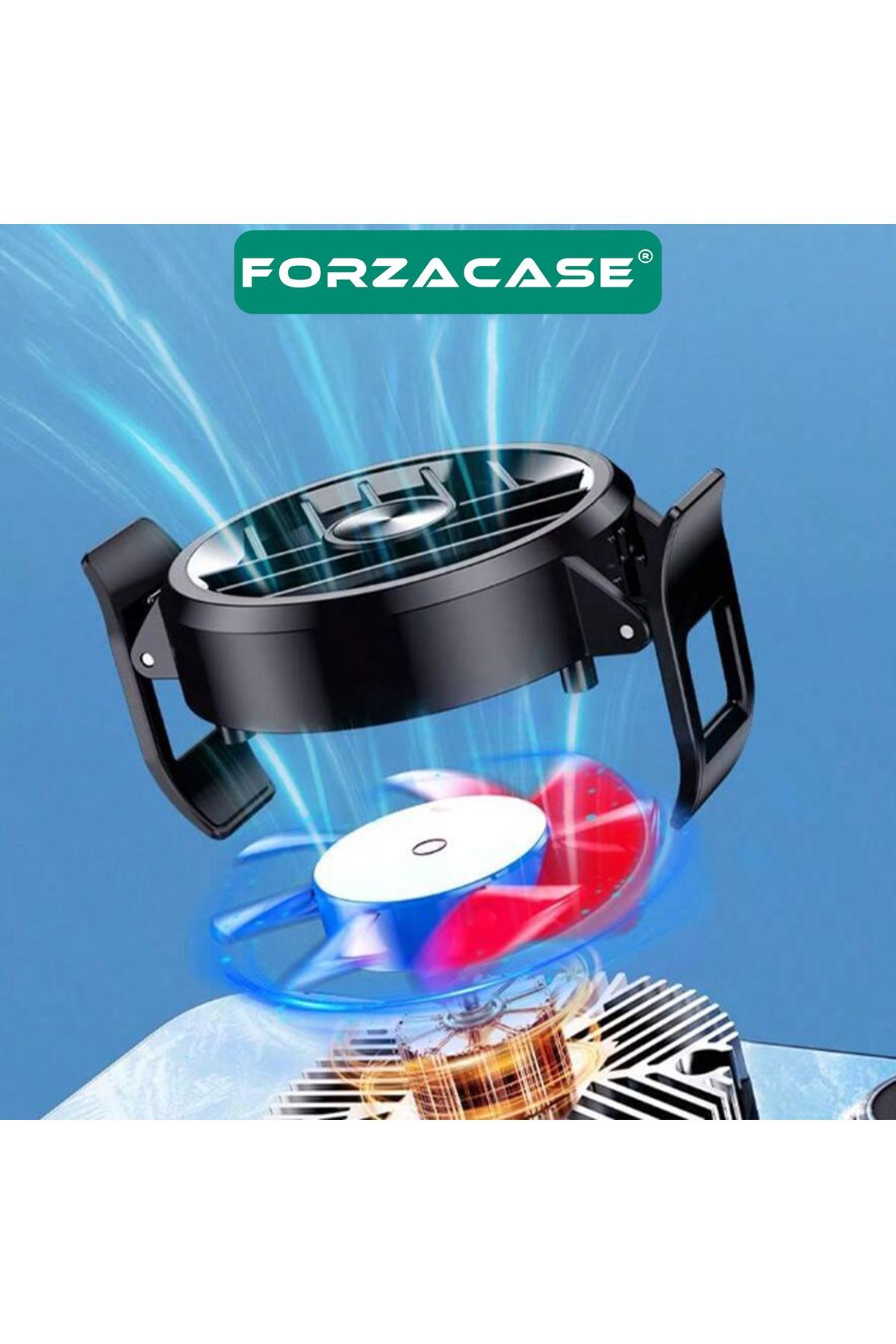 5000 RPM Kablolu Işıklı Cep Telefonu Soğutucu Isı Önleyici Fan - FC588 5