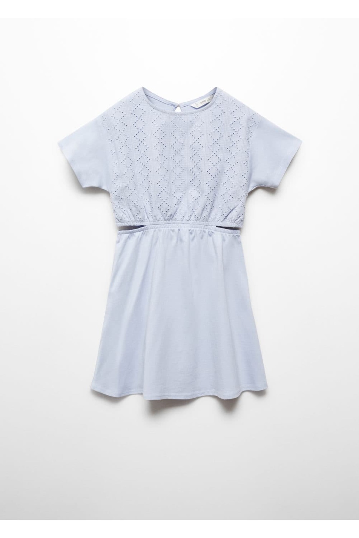 لباس مجلسی دخترانه آبی منگوMANGO Kids | 67026023 اورجینال - تصویر 3