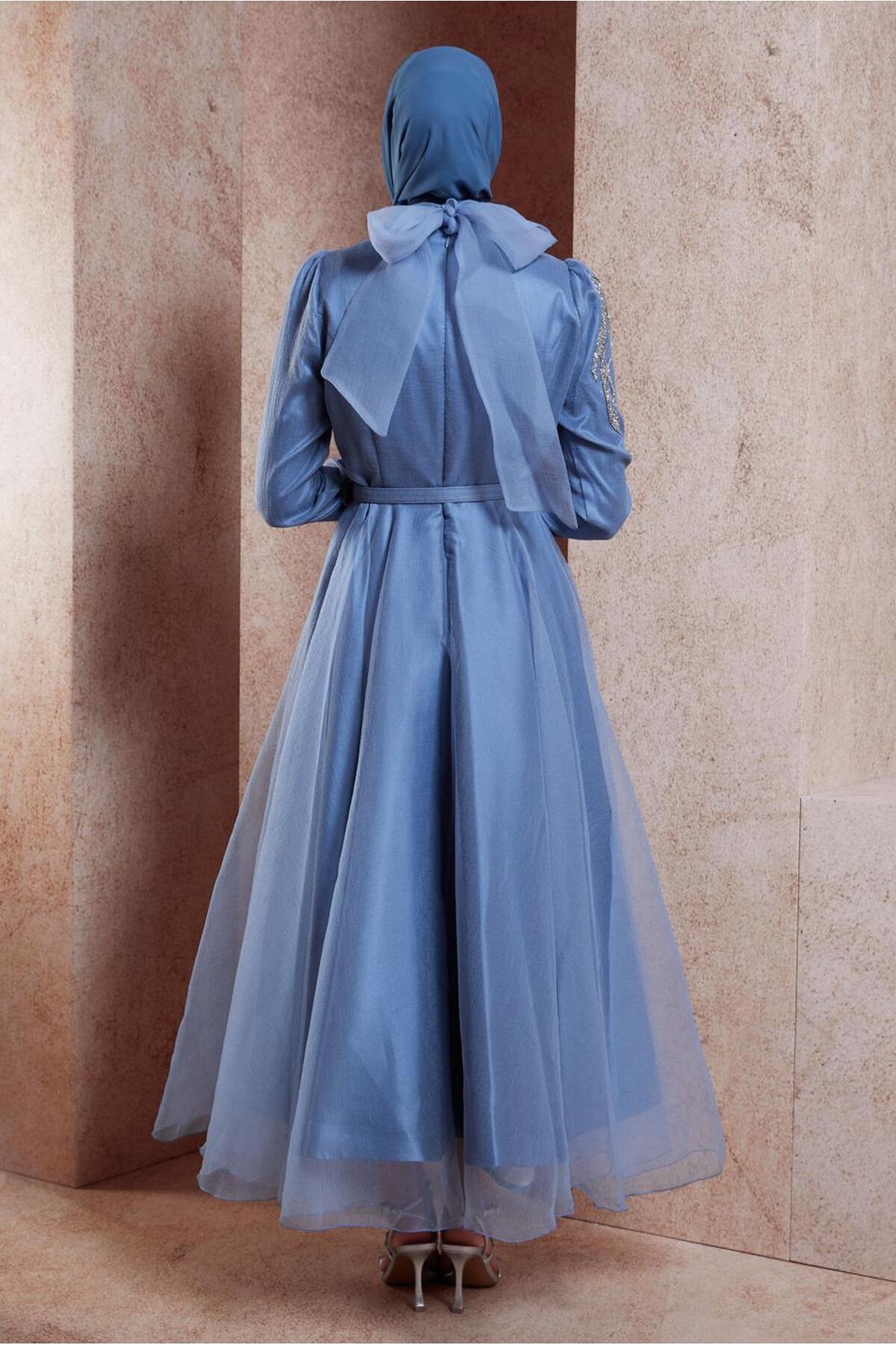 مانتو ابایا زنانه آلوینا | 22YABL0050226 Alvina - Image 3