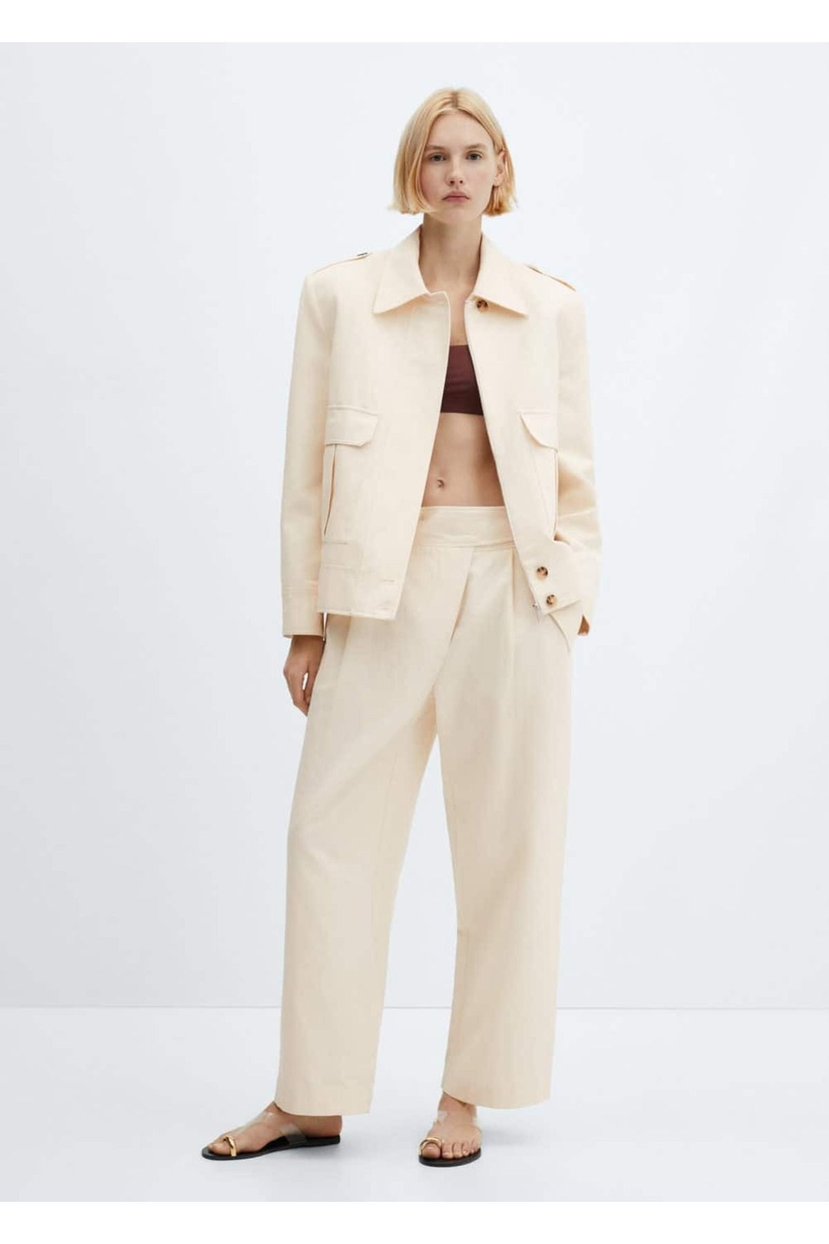 MANGO Woman-Jacket with Pockets and Buttons 2