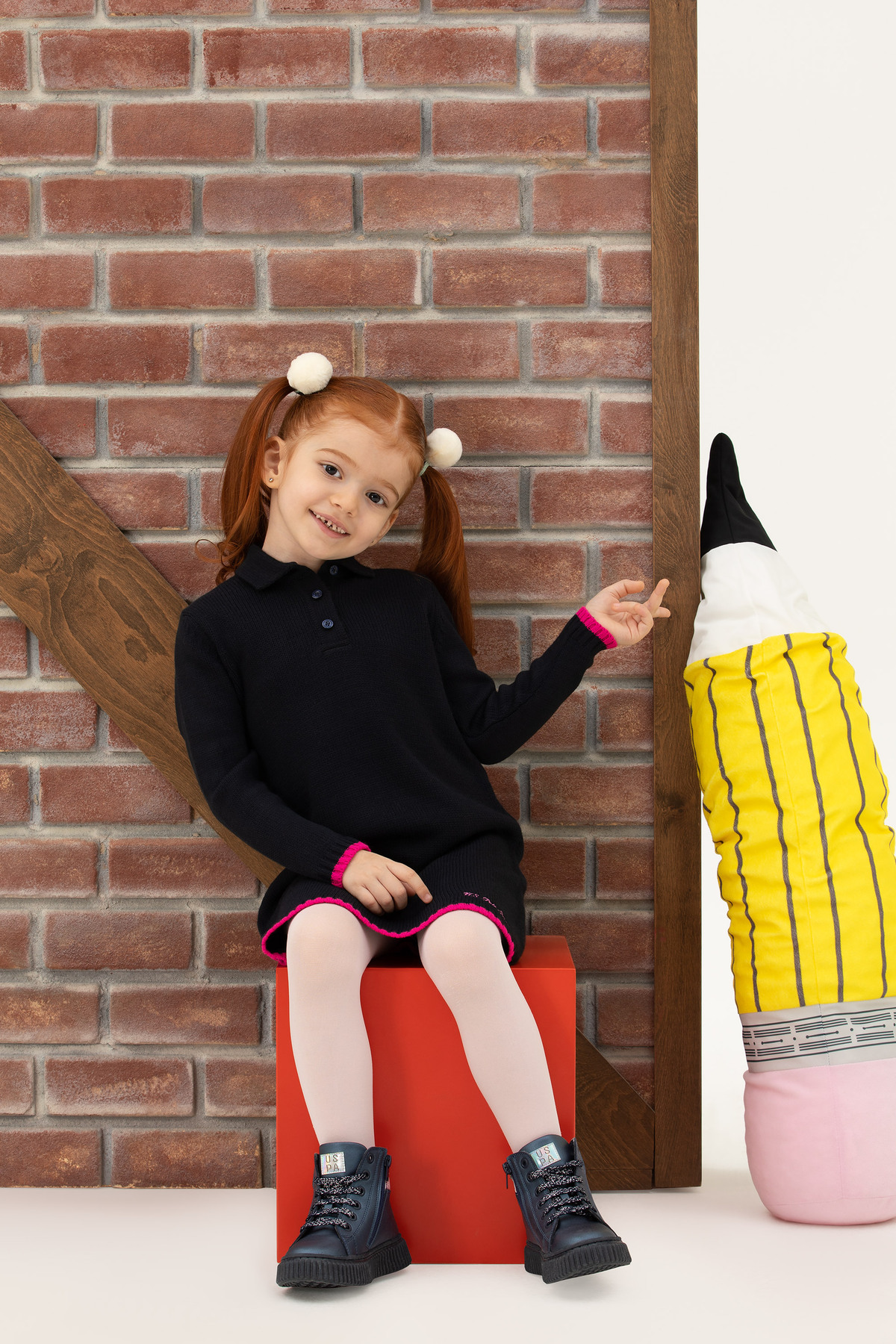 لباس دخترانه یو اس پولو | 1005535 U.S. Polo Assn. - Image 2