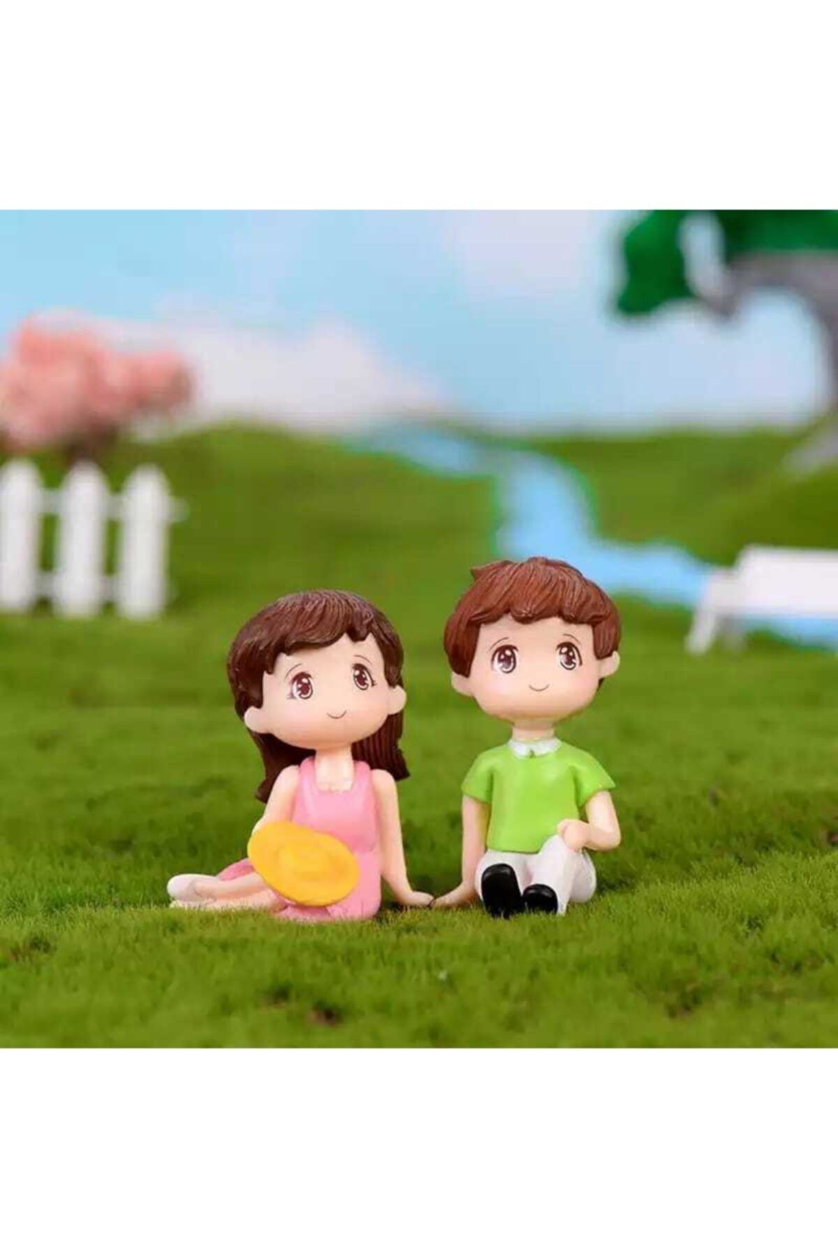 Çimdeki Sevgililer Teraryum Süsü Teraryum Obje Minyatür Obje Teraryum Aksesuar