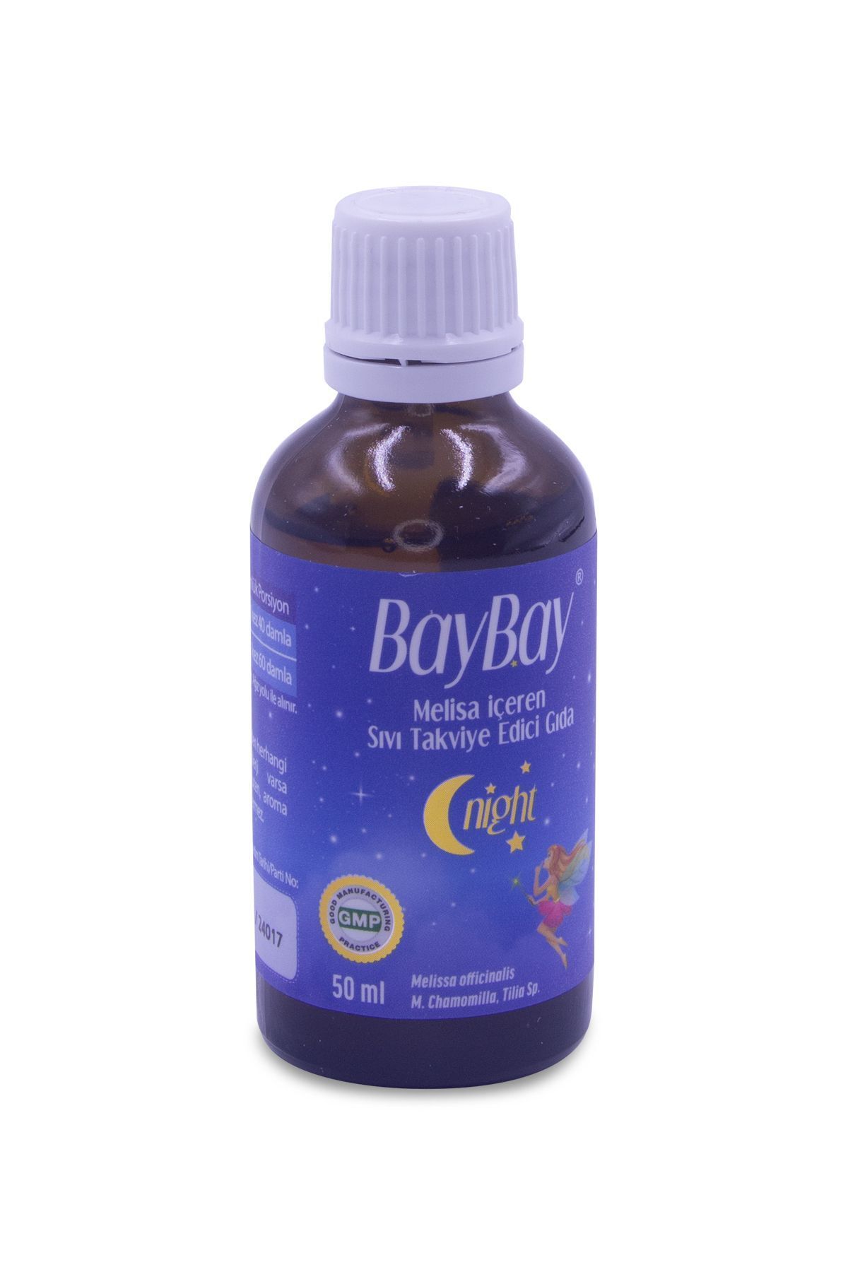Baybay-Night Drops 2 Pieces - 50 ml Food Supplement Containing Lemon Balm 6