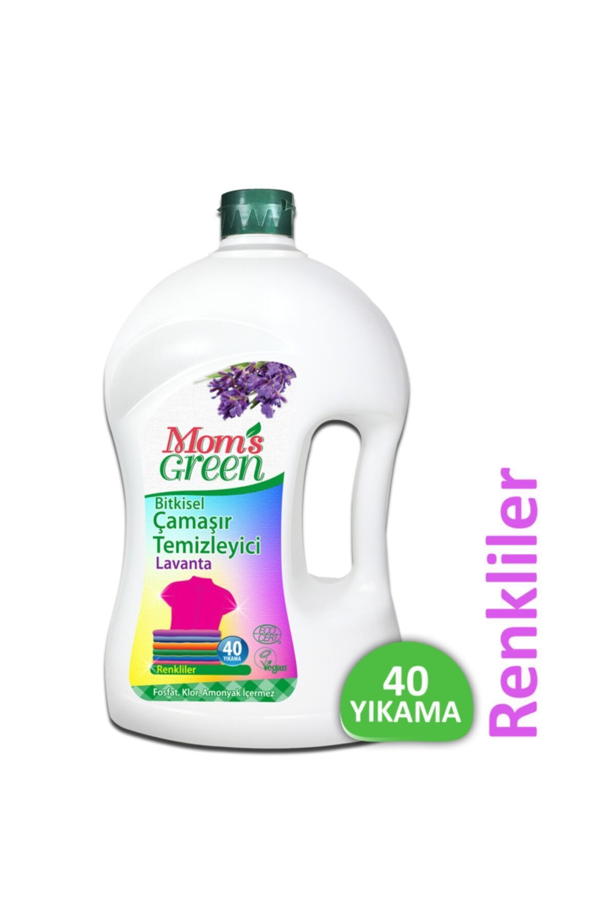 Mom's Green Bitkisel Çamaşır Deterjanı Renkliler Lavantalı 1500 ml - 40 Yıkama