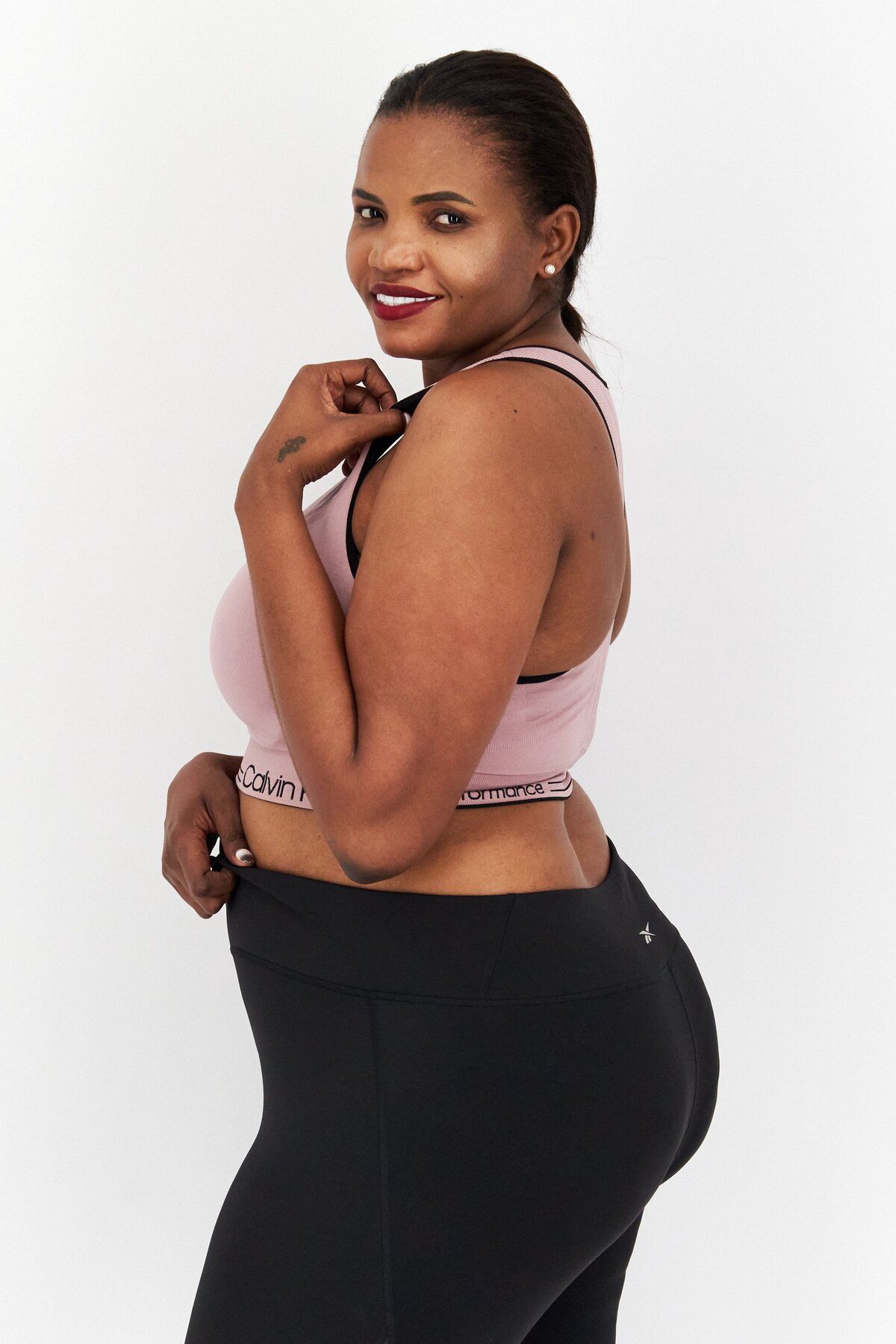 Calvin Klein Women Plus Size Non Padded Training Sports Bra Lilac Trendyol