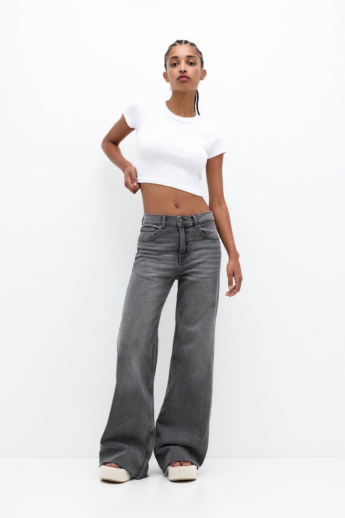 Pull Bear Fitilli Crop T shirt Fiyat Yorumlar Trendyol