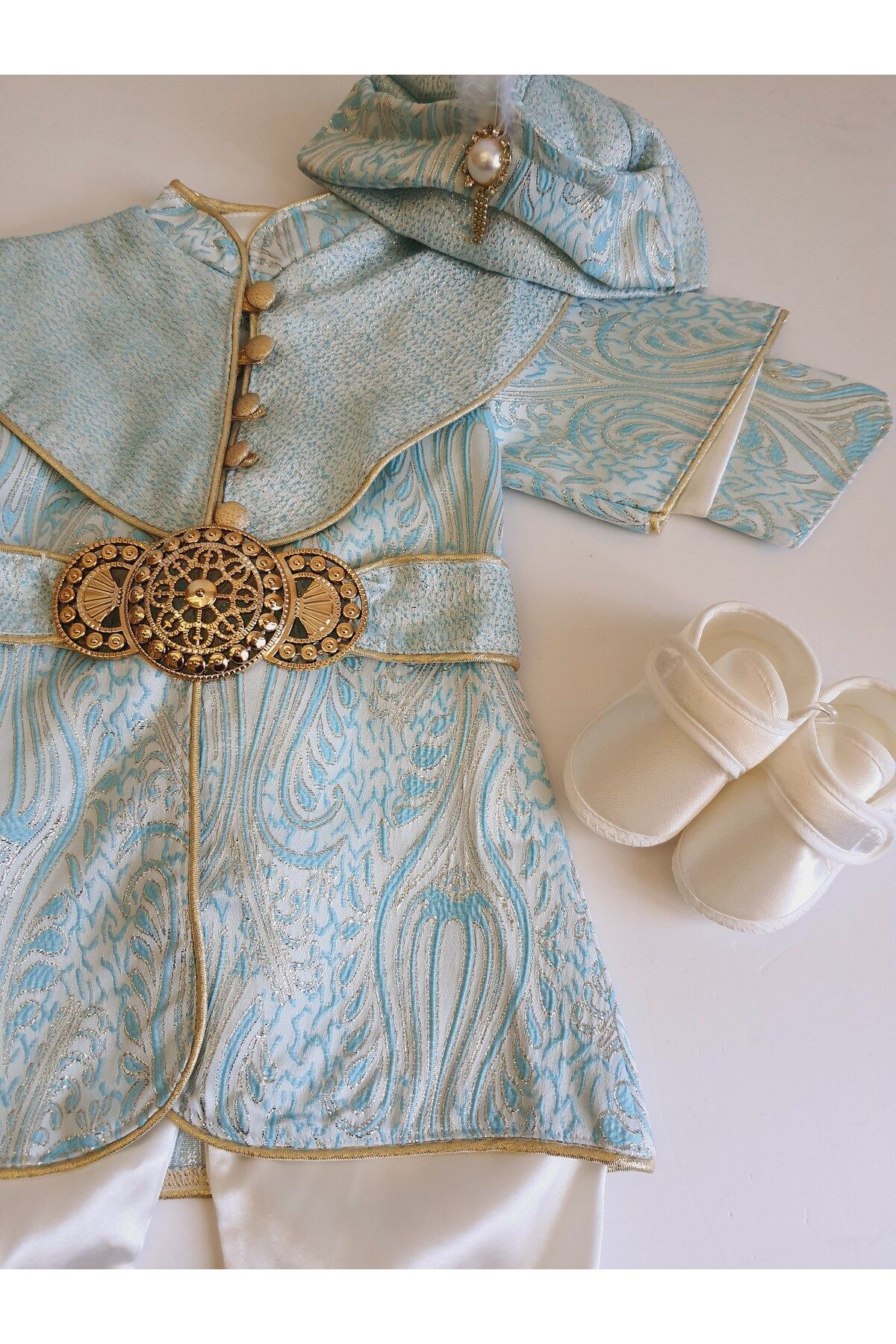 PİLEKİ BABY ( PATİKLİ ) 0 6 AY VE 1 YAŞ SÜNNET MEVLÜT KIYAFETİ , SÜNNETLİK MEVLÜTLÜK ŞEHZADE BEBEK HEDİYELİK fotoğrafı 3 (önizleme)