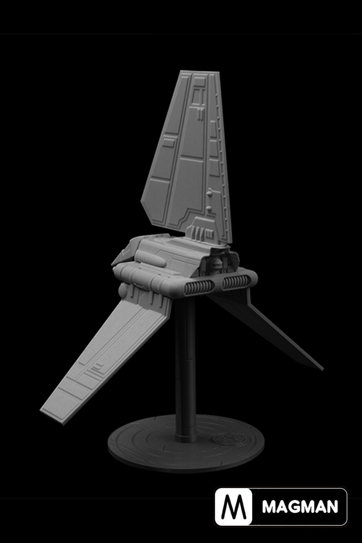 MagMan-sTar-Wars T4a Lambda Class shuttle - 10 Piece spacecrafT ConsTrucTion seT, Gray and Black OrnamenTal Figure 4