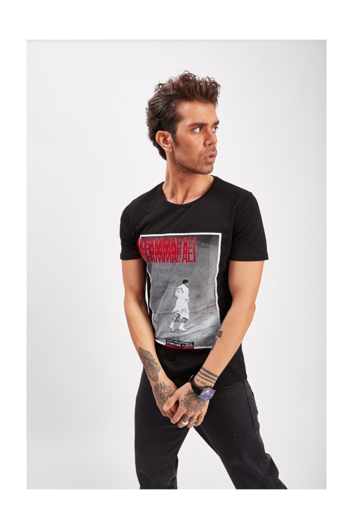 Siyah Baskılı T-Shirt | ME20S214836