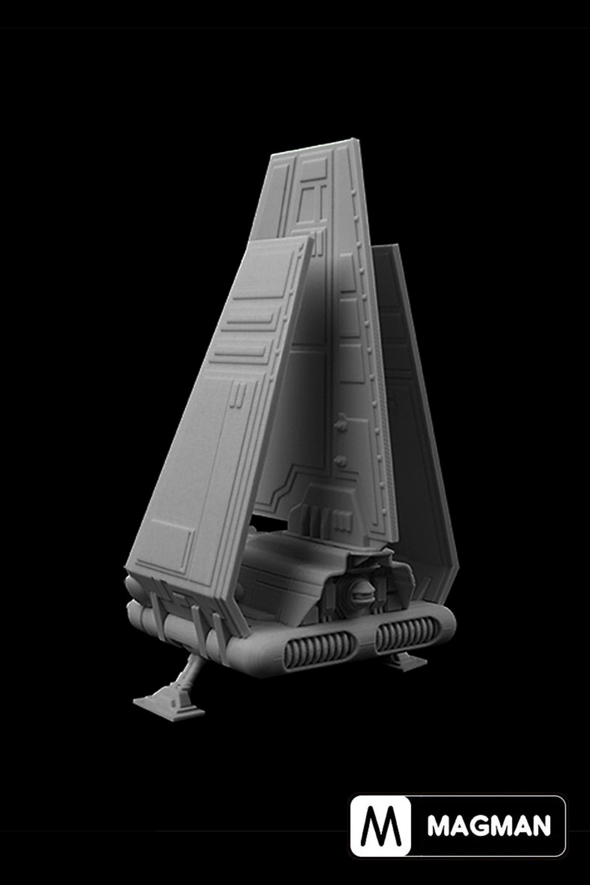 MagMan-sTar-Wars T4a Lambda Class shuttle - 10 Piece spacecrafT ConsTrucTion seT, Gray and Black OrnamenTal Figure 5