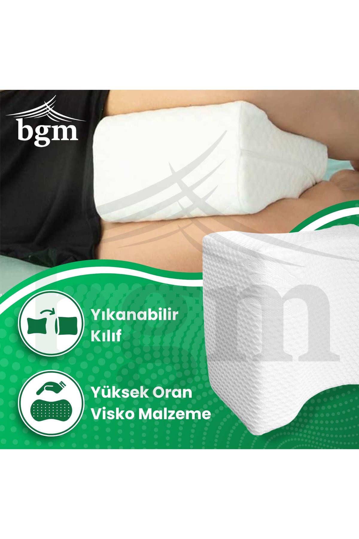 bgm-Orthopedic Visco Pillow - Memory Foam between Legs and Knees 7