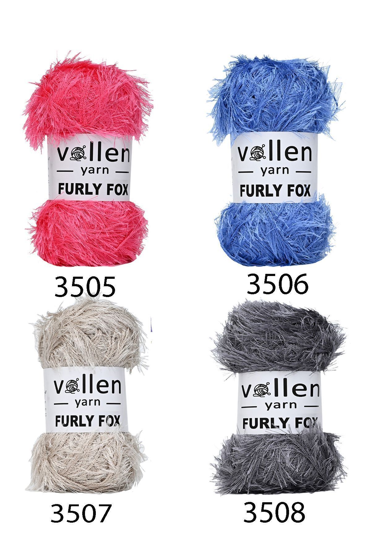 vollen yarn-Furly Fox White Knitted String Cardigan - Thread, Plush, Beard and Blanket String 3