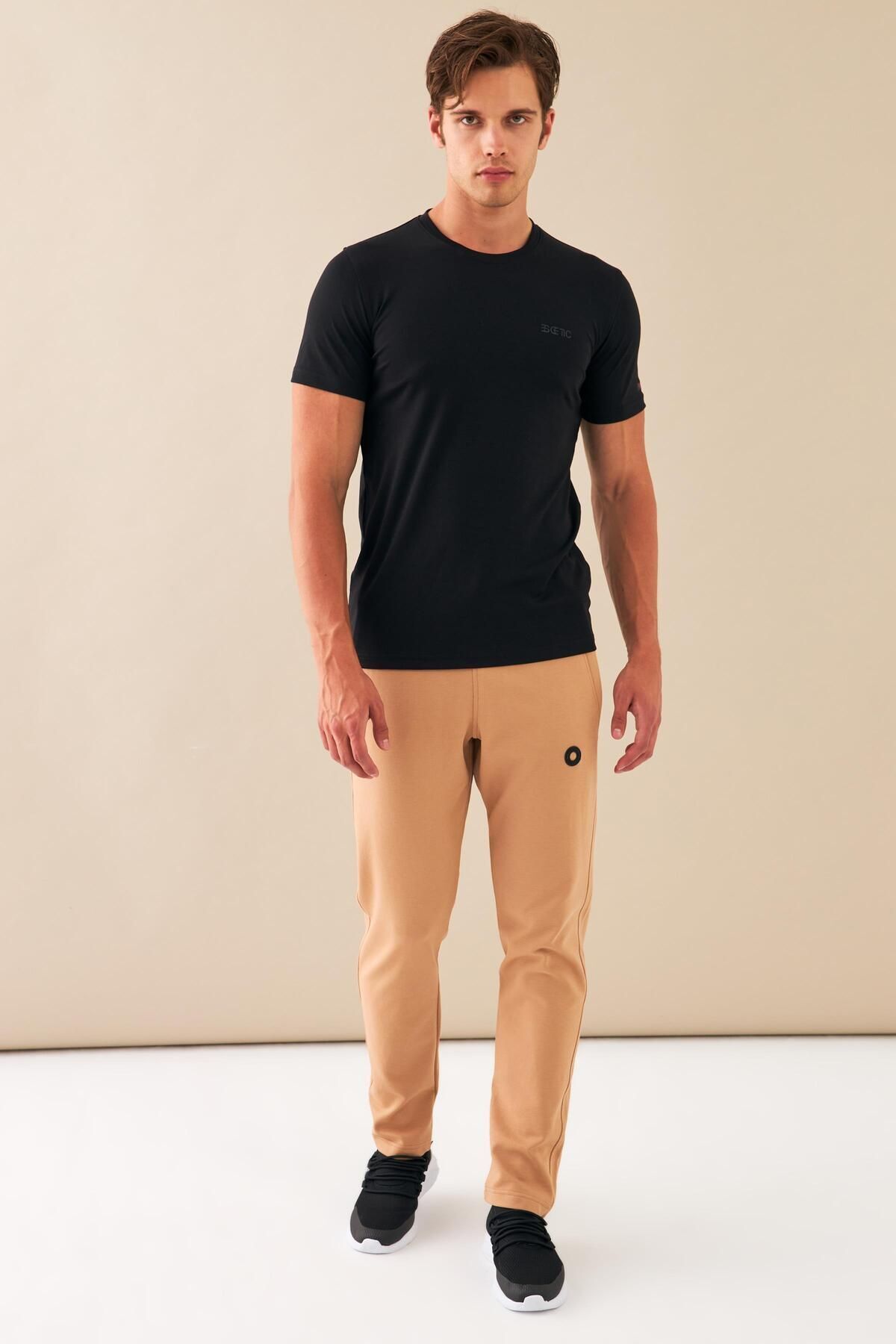 تی شرت ورزشی مردانه پیراهن پنبه ای MERCERIZED پارچه SLIMFIT T0095 Escetic