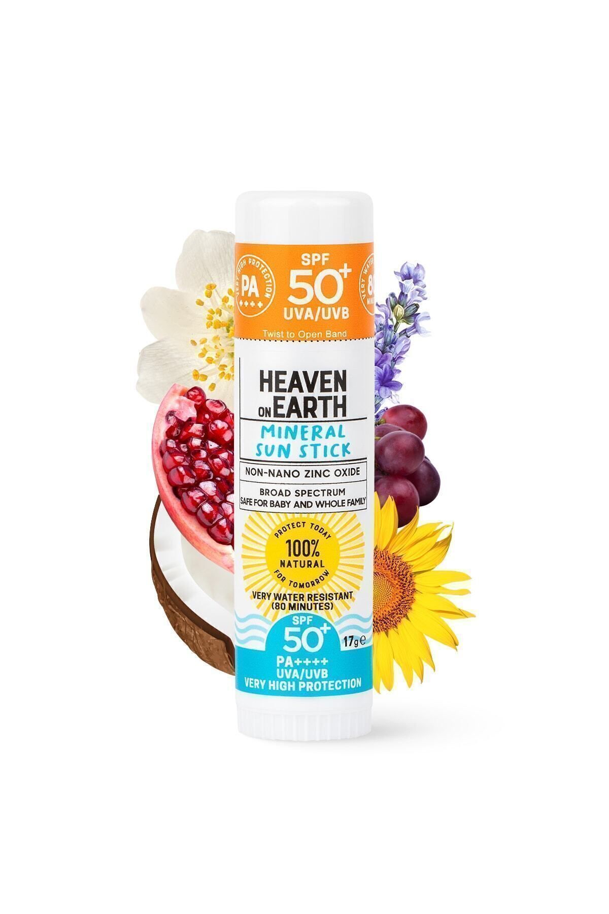 SPF 50 ضد لک 100% طبیعی ارگانیک مینرال ضد آفتاب مرطوب کننده Uva UVB محافظت بسیار بالا Heaven on Earth