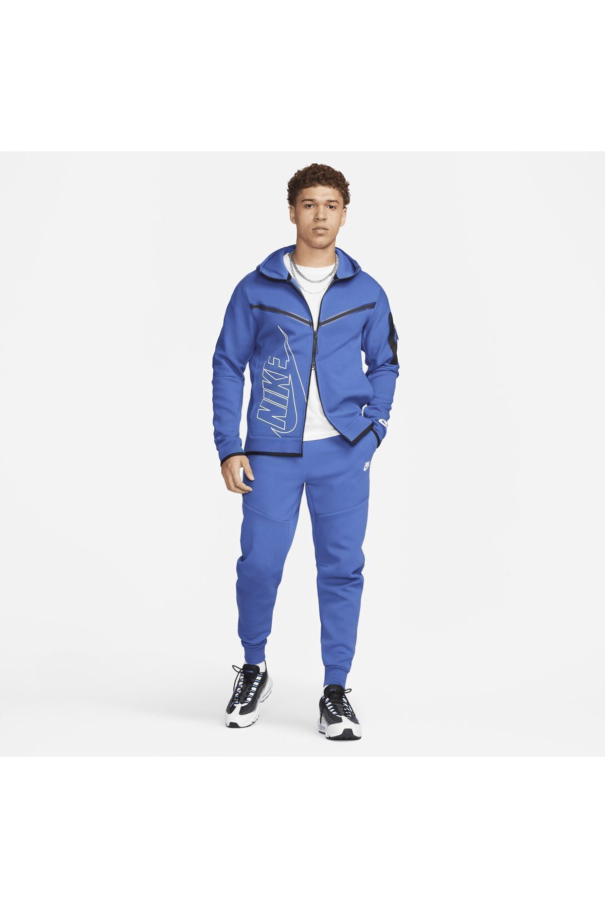 سویشرت اسپرت نایکی مردانه پلی استر آبی اسپرت راسته Fitted/فیت    Fitted/فیت اسپرت | Nike FJ5334-480 VN - تصویر 7