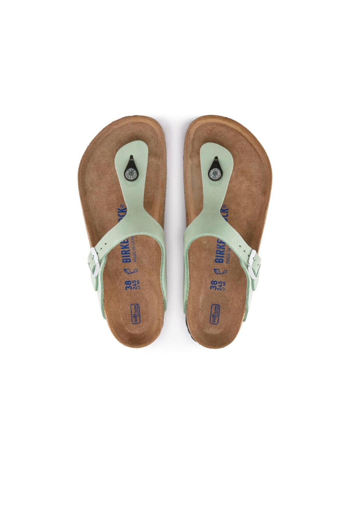 دمپایی بیرکن استاک زنانه اوا سبز  راسته      لباس خانگی | Birkenstock 1023973 DE - تصویر 3