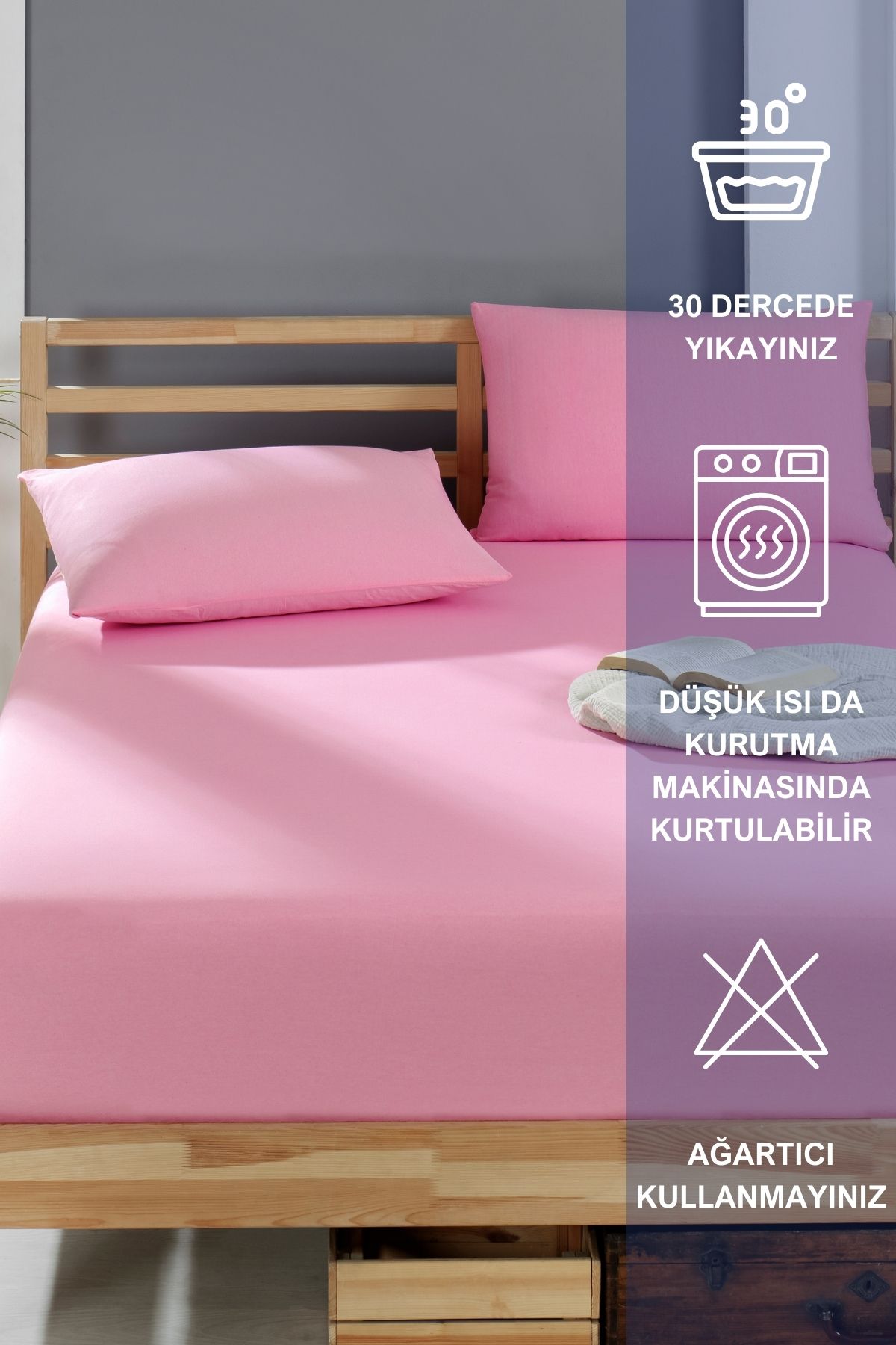 moke e ticaret-Akfil Fabric - Elastic and Fitted Pillowed Sheet Set 4