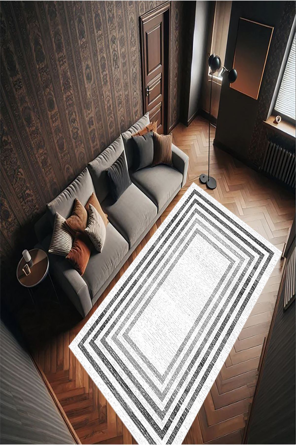 eco concept Çizgili Halı, Salon Halısı, Yıkanabilir, Kaymaz Taban