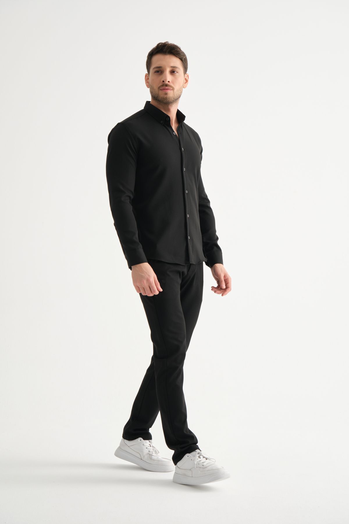 Redline-Men's Shirt - Flex Slim Fit, Soft Sweat, Easy IroninG, Breathable 5