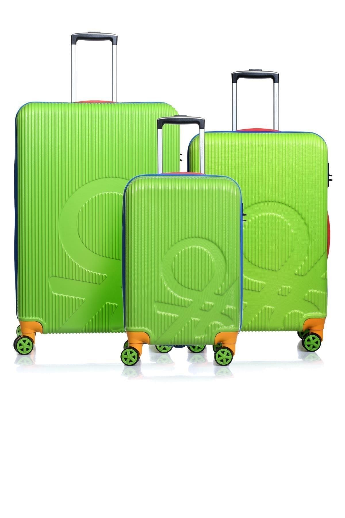 یونایتد کالرز آو بنتون سرویس چمدان سه تکه سبز یونیسکس مدل ysl، بسته ۱۰۰ عددی، کد ۱۴bnt