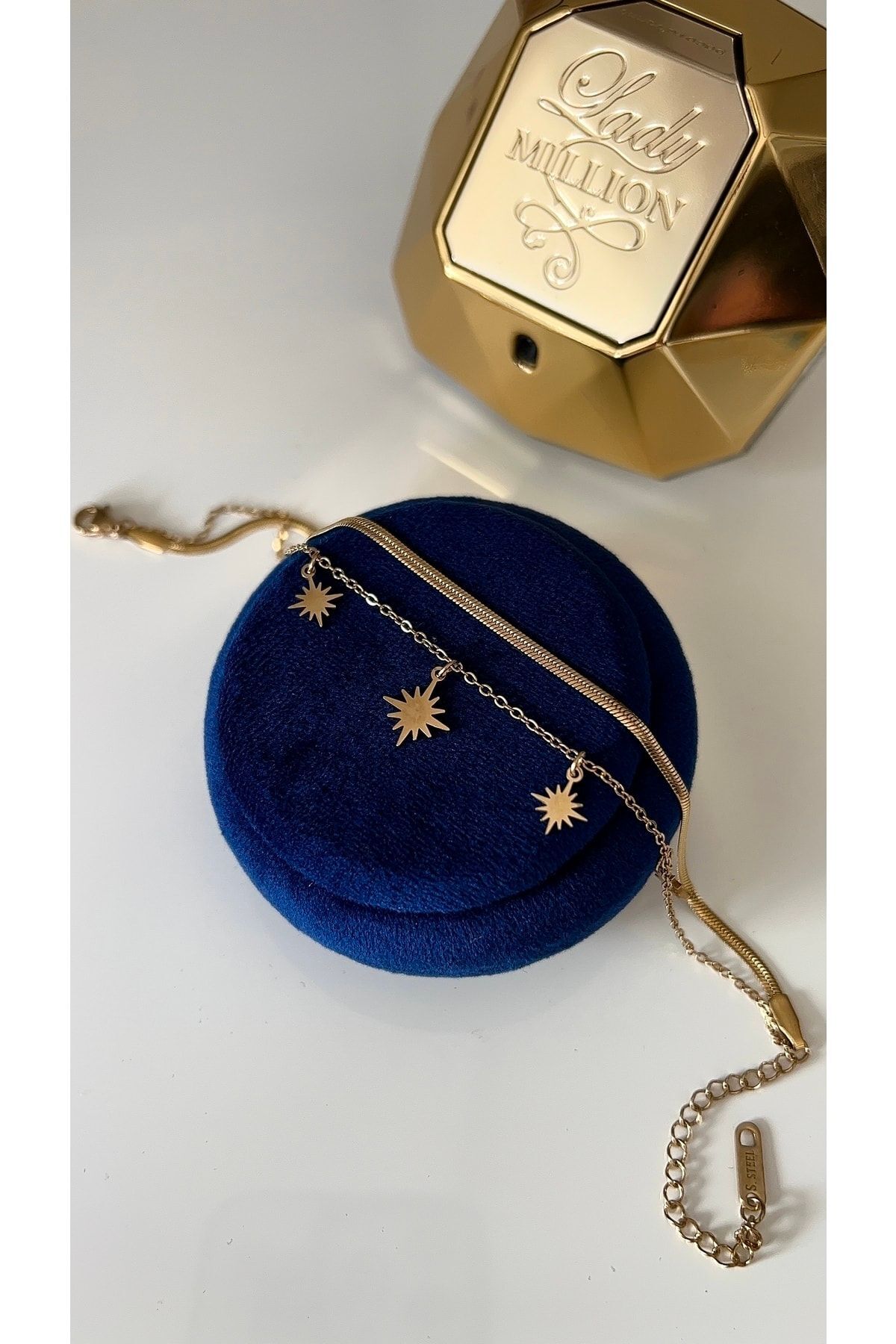 SU PERİSİ TAKI BİJUTERİ Çelik Gold Kuzey Yıldızı Halhal