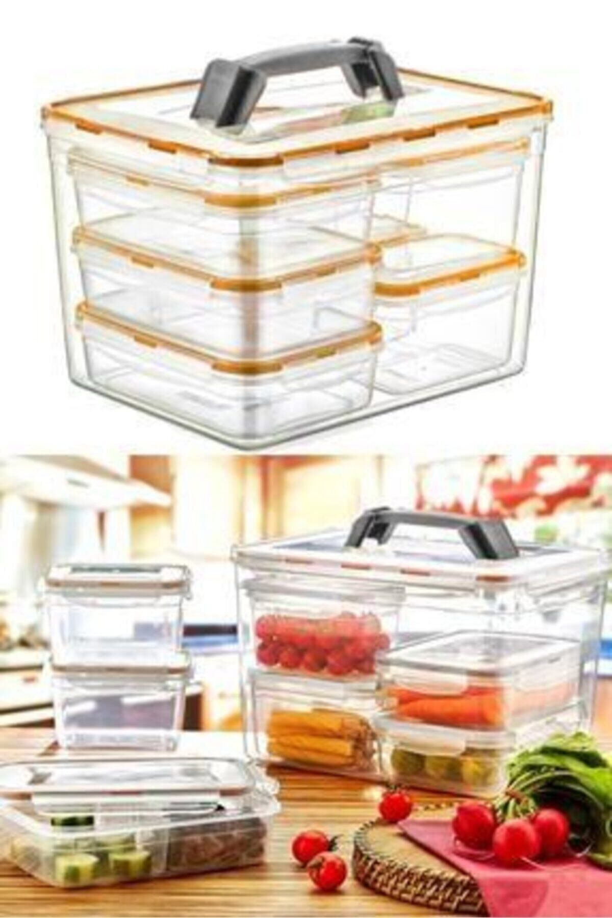 Miami Home-Set of 8 Fresh Box Storage Containers 1
