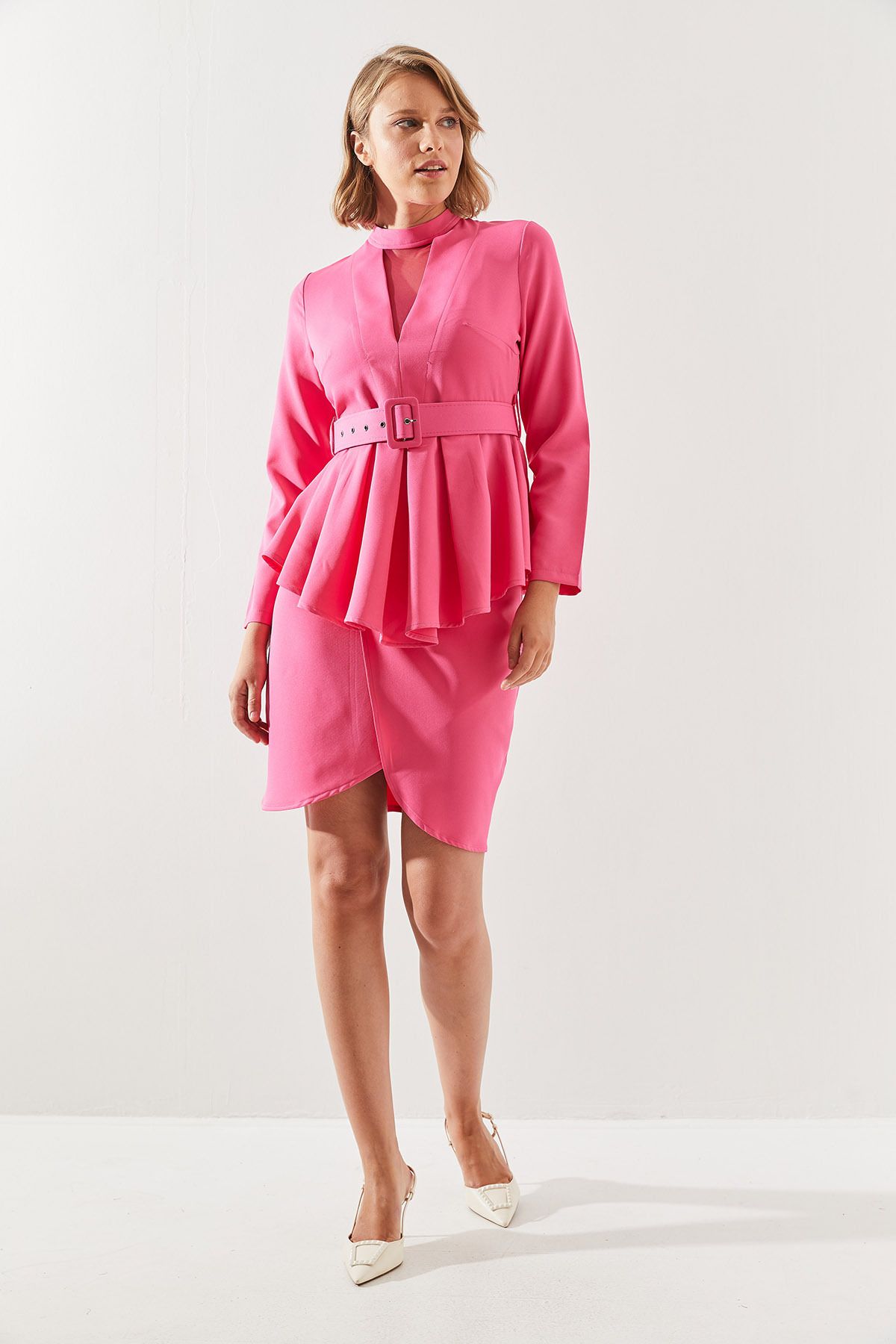 Bianco Lucci-Women's Wrap Belted Set - 21450 60251766 2