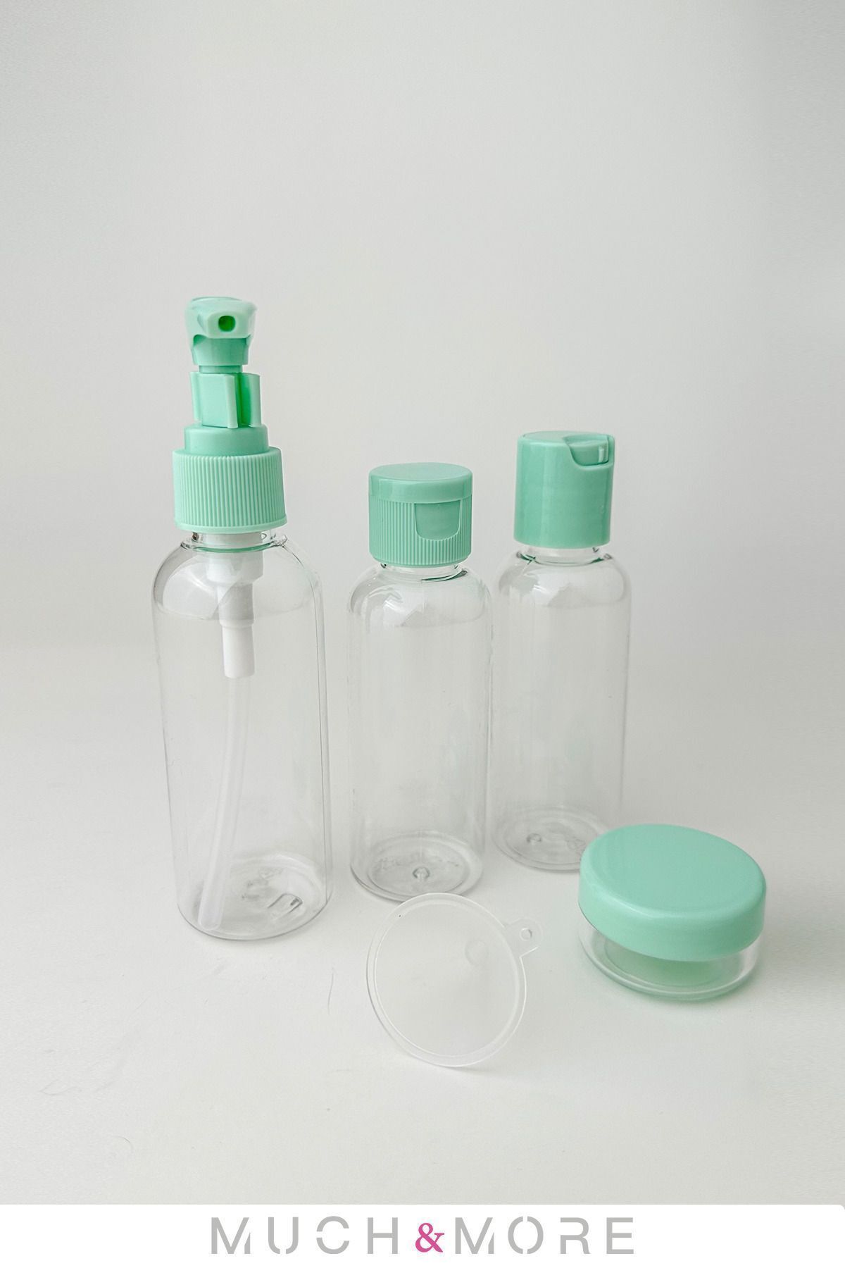 Much and More-Travel Kit-Set of 3 Refillable Bottles + Cream Box 1